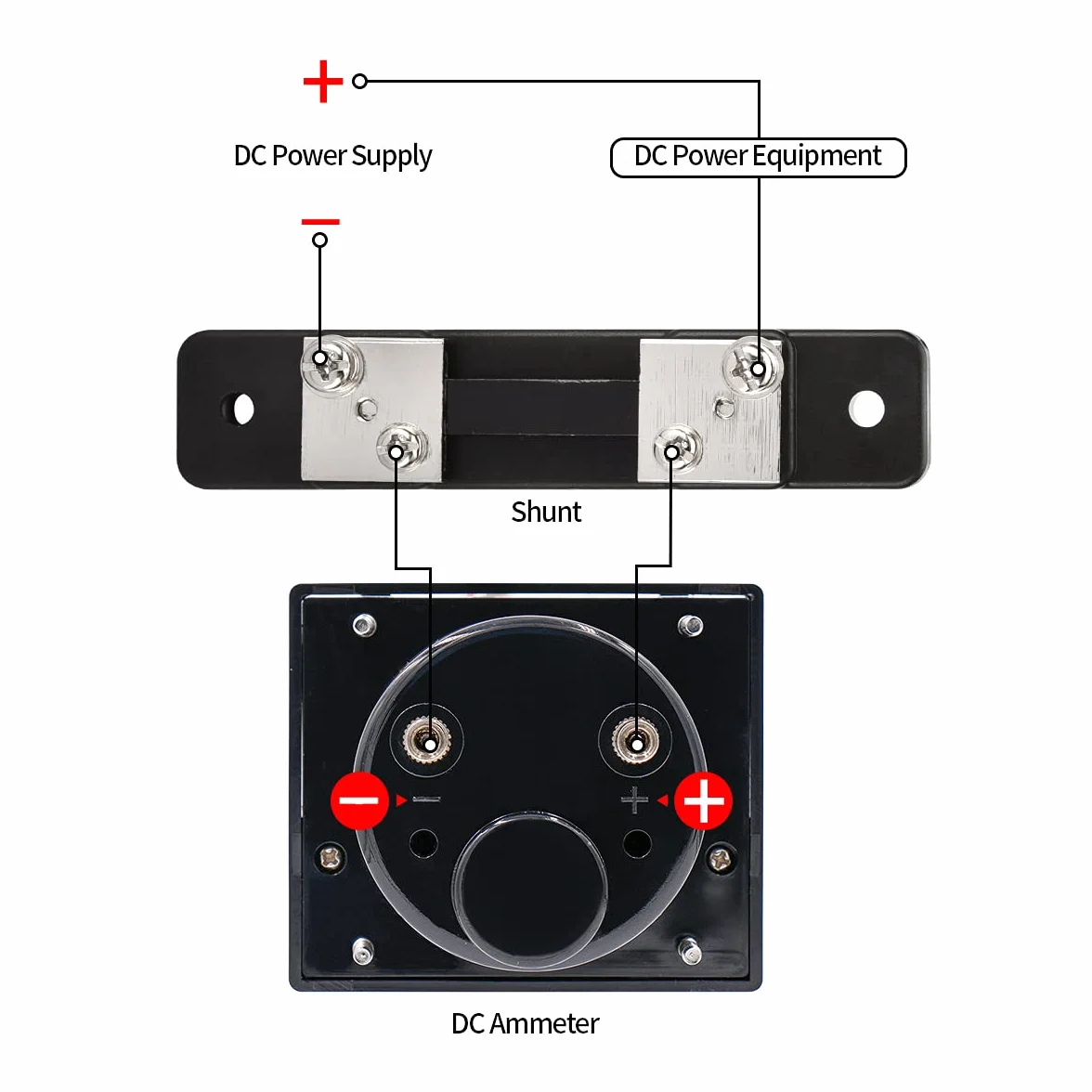 Heschen DH-670 DC 0-50A Klasa 2.0 Miernik elektryczny z bocznikiem