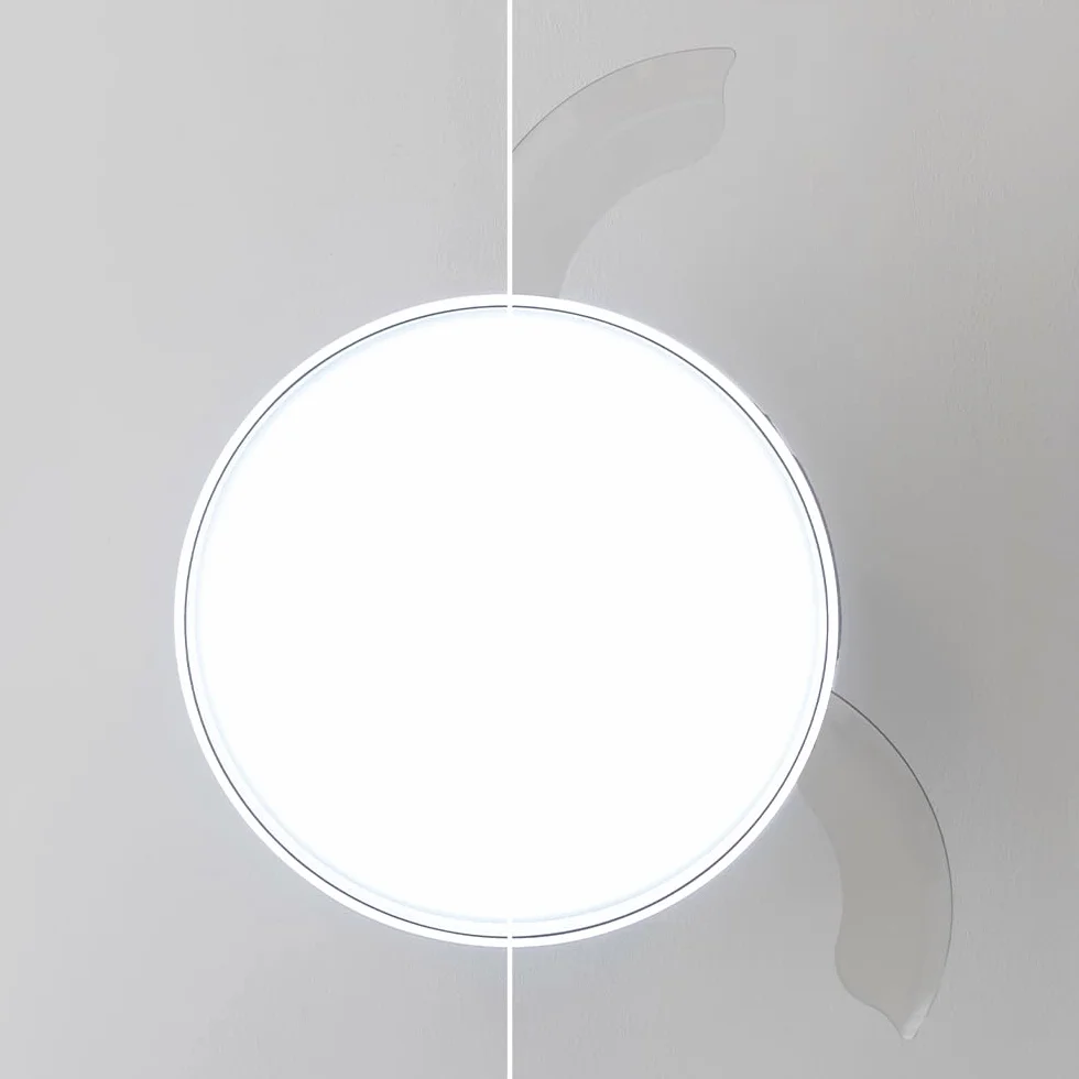 Cecotec EnergySilence Aero 4280 wentylator sufitowy z wysuwanymi skrzydłami i lampą, niewidzialny, biały, 40 W, średnica 106 cm, timer, 3 odcienie światła, funkcja lata/zima