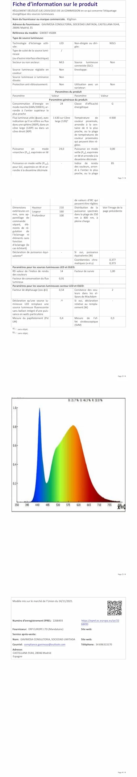 Klighten Lampa ścienna LED 24 W, na zewnątrz, wodoodporna, IP65, regulowana aluminiowa lampa ścienna, nowoczesne oświetlenie zewnętrzne, zasilanie sieciowe, do wejścia, ogrodu, na taras, 1500 lm