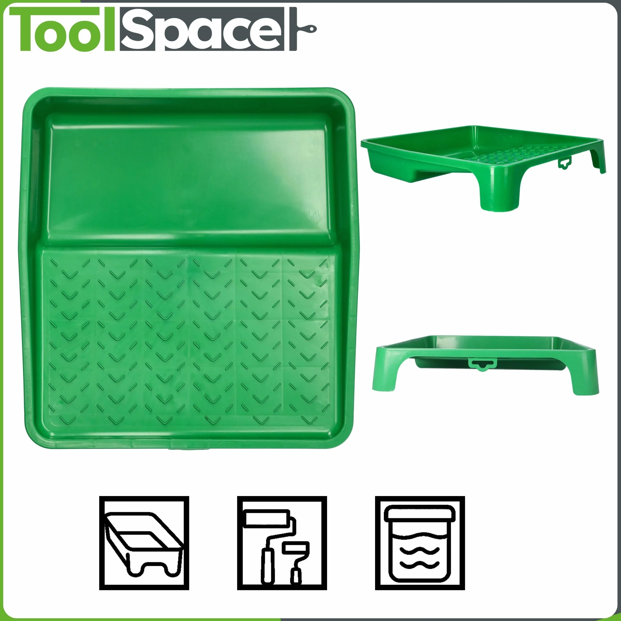 ToolSpace Kuweta malarska 34 x 31,5 cm Duża Wanna Malarska Plastikowe Akcesoria Malarskie Zestaw