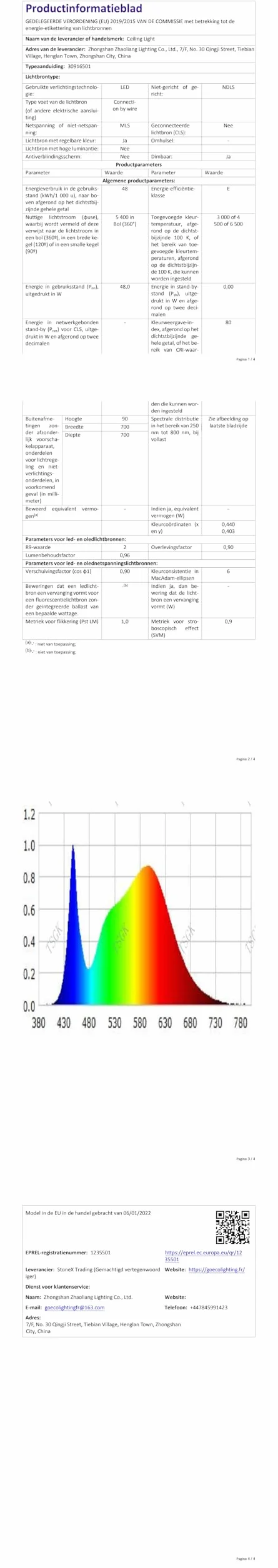 Comely Ściemnialna Lampa Sufitowa LED 48W 5400LM 3000K-6500K Φ71cm Akrylowa