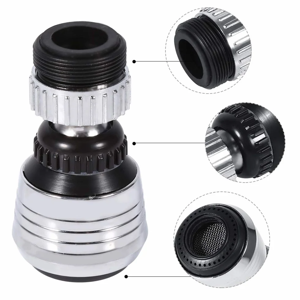 360 stopni obrotowa dysza do kranu adapter filtra oszczędzający wodę aerator kuchnia