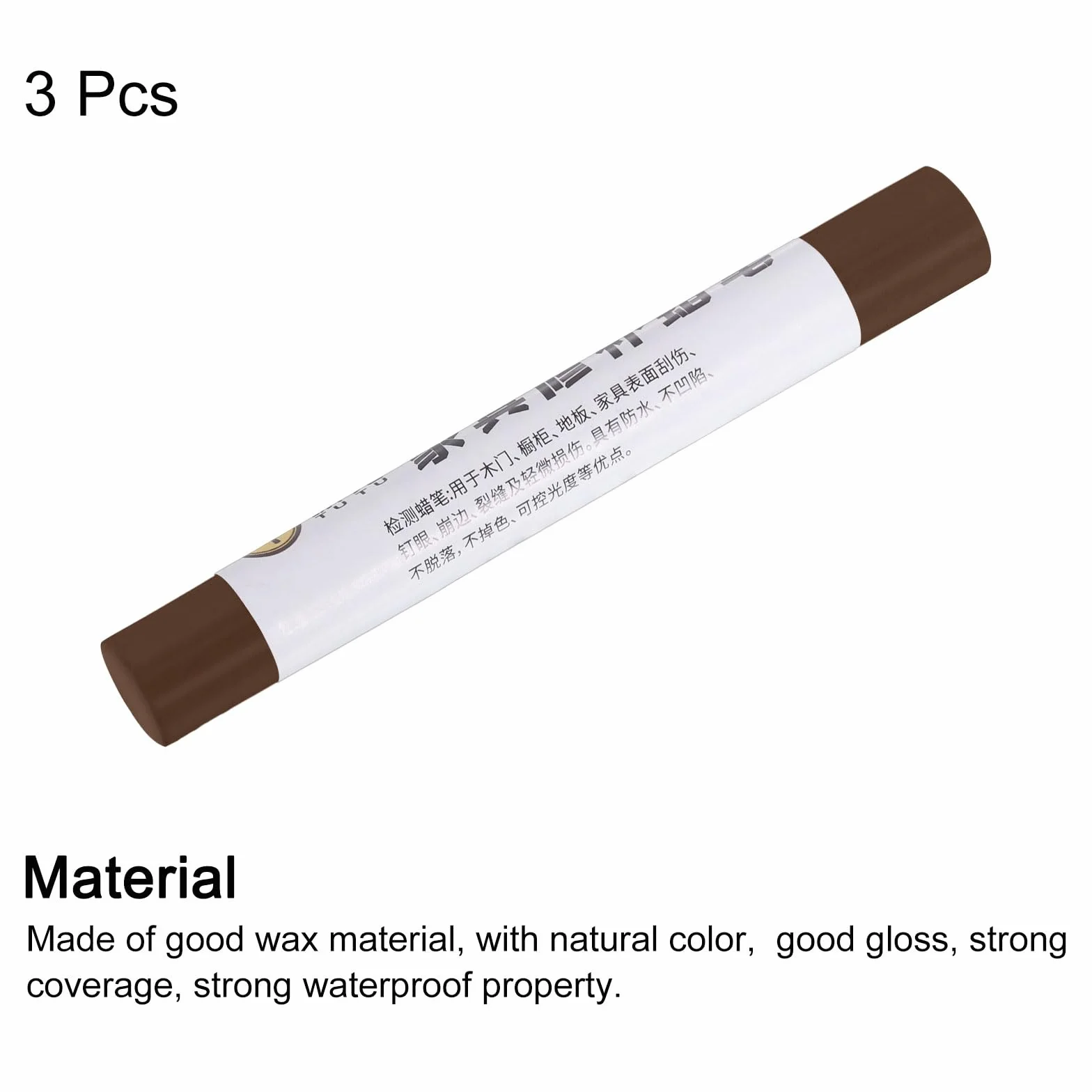 QUARKZMAN Wood Filler Sticks 3 sztuki markery do naprawy drewna ciemnobrązowe