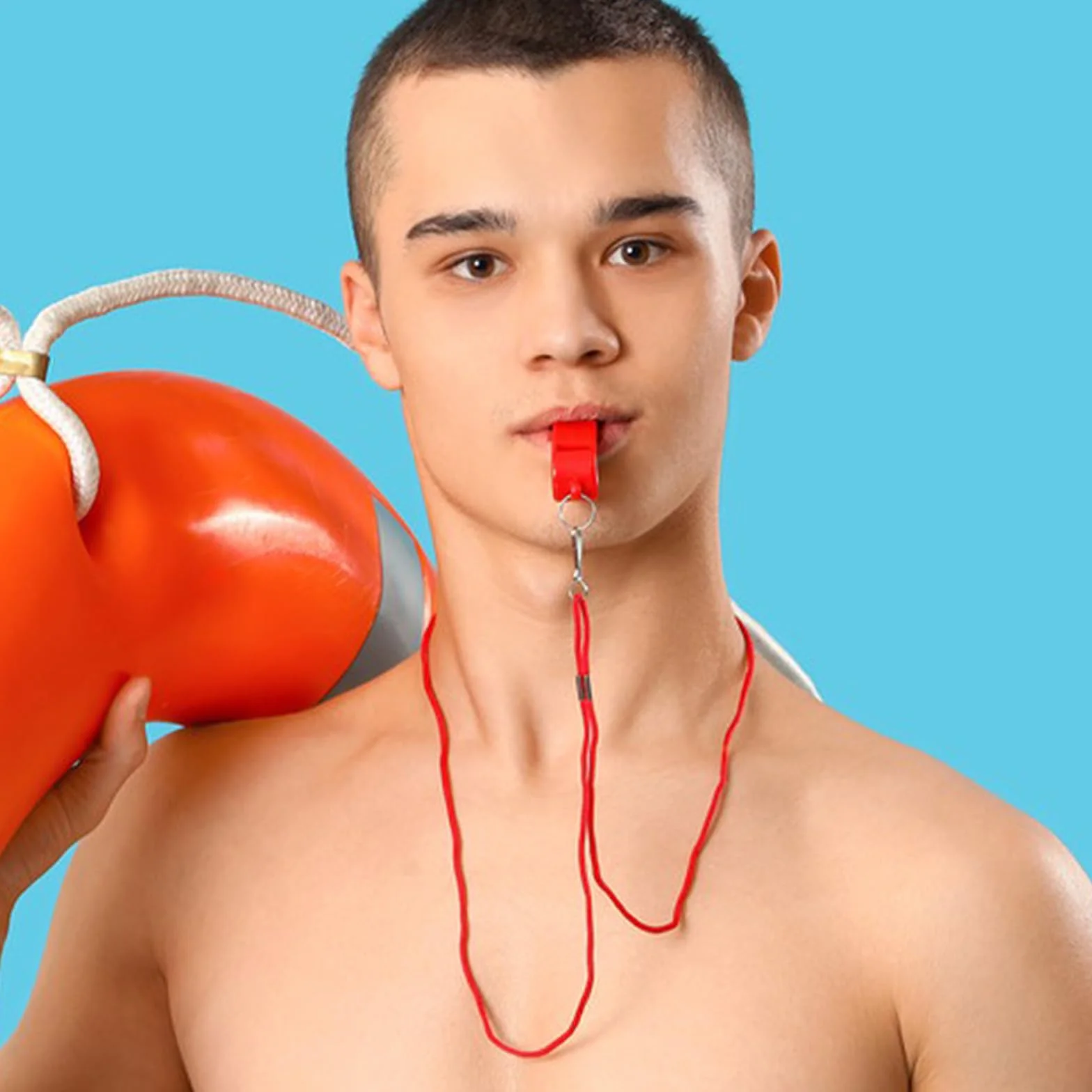 Gwizdek Czerwony, 2 Pakiety Gwizdki dla Trenerów, Plastikowe Gwizdki Trenerskie z Smyczą, Głośny Czysty Wyraźny Gwizdek Sędziowski, Gwizdek Awaryjny dla Nauczycieli, Policji, Urzędników