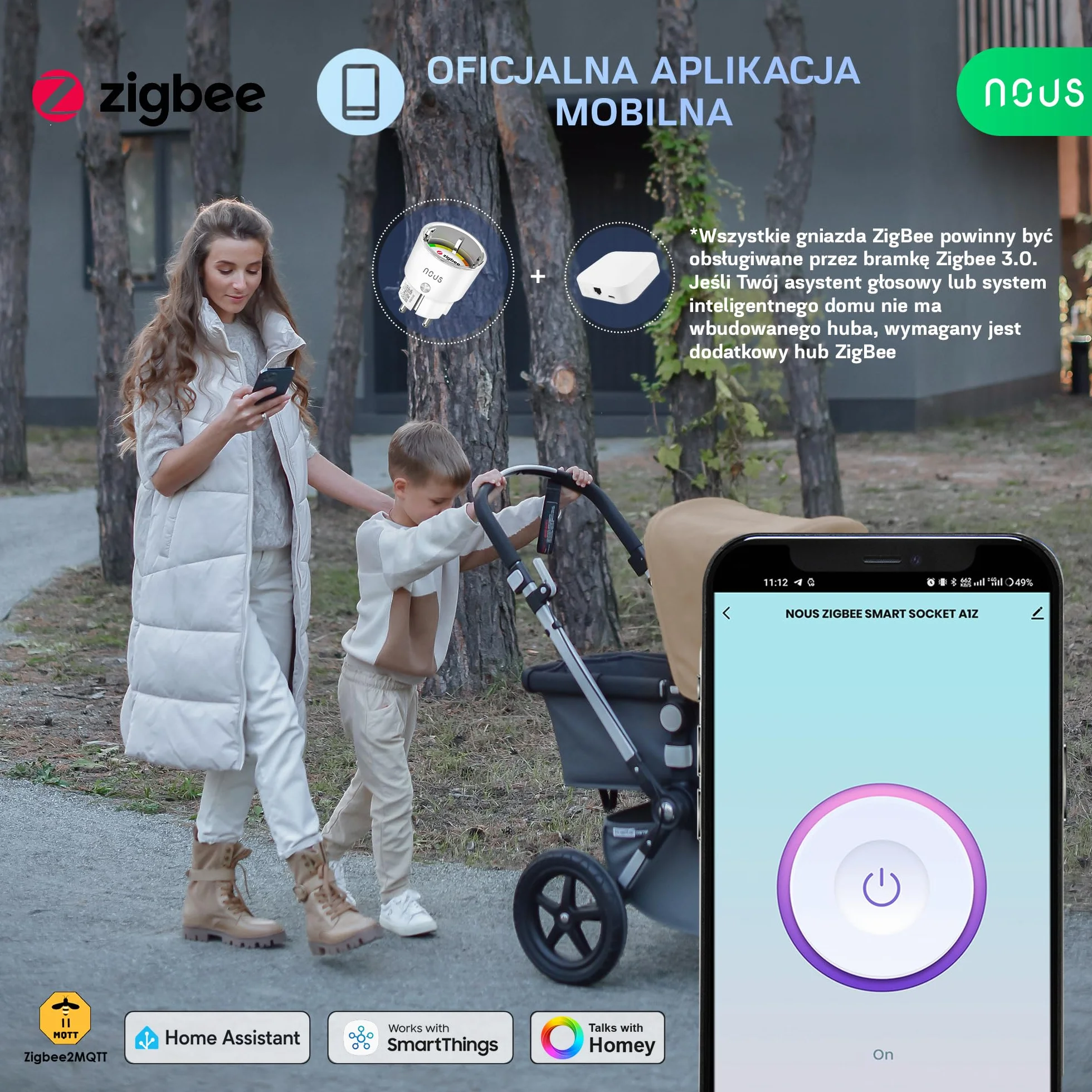 A1Z ZigBee Inteligentna wtyczka z monitorowaniem energii, 10 A, zdalne sterowanie, sterowanie głosowe, harmonogram i timer, kompatybilna z Alexa, Google Home, wymaga hubu ZigBee, 2 sztuki