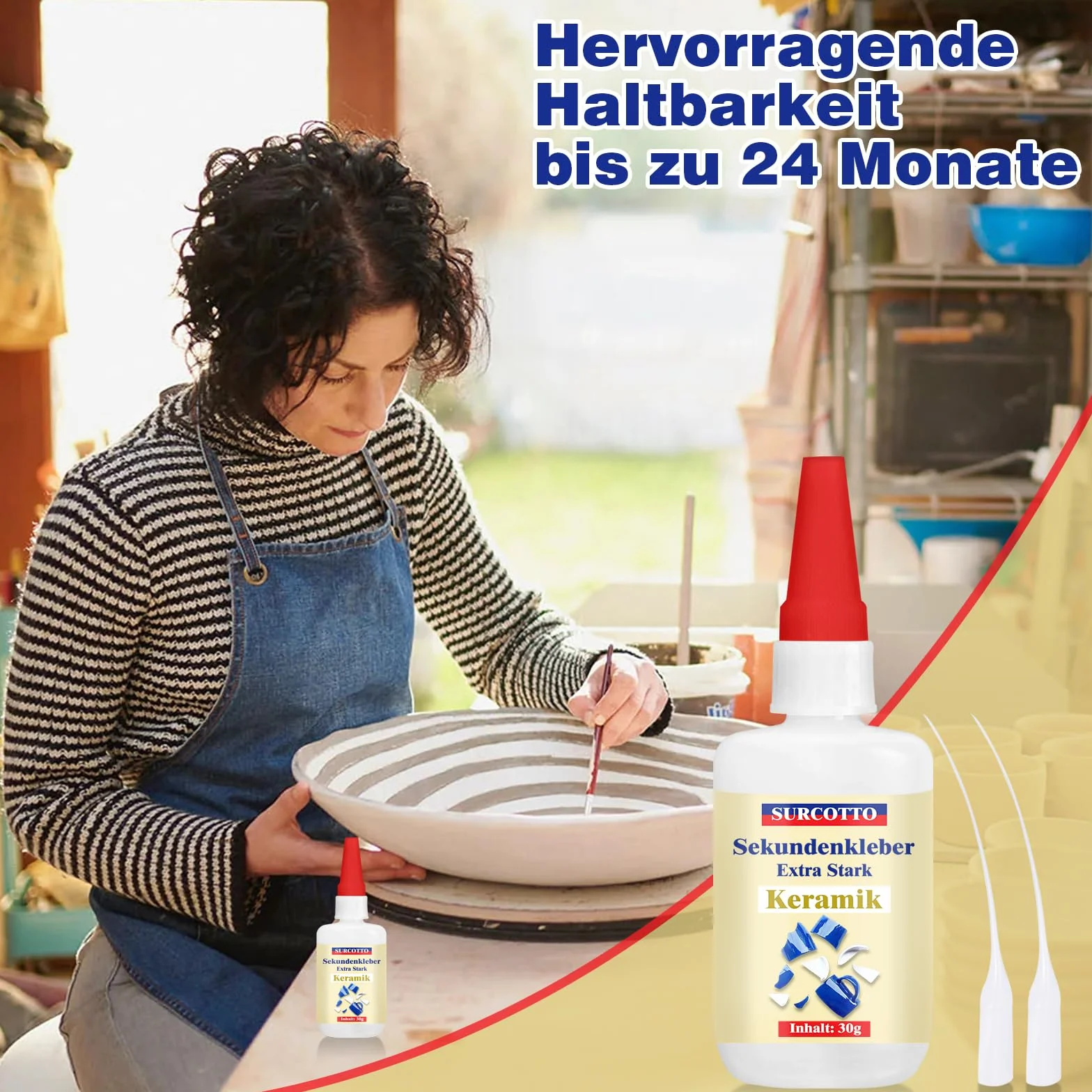 Surcotto Klej błyskawiczny do ceramiki i porcelany 30 g odporny na wysokie temperatury