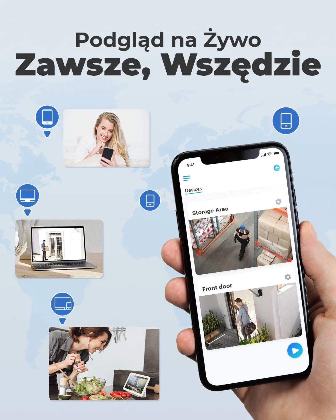 Reolink 4K PoE H.265 Zestaw kamer do monitoringu CCTV, 6 sztuki zewnętrznych kamer IP 8MP z wykrywaniem osób/pojazdów i 8-kanałowy NVR z 2 TB HDD do nagrywania 24h/7 Noktowizja Wodoodporność