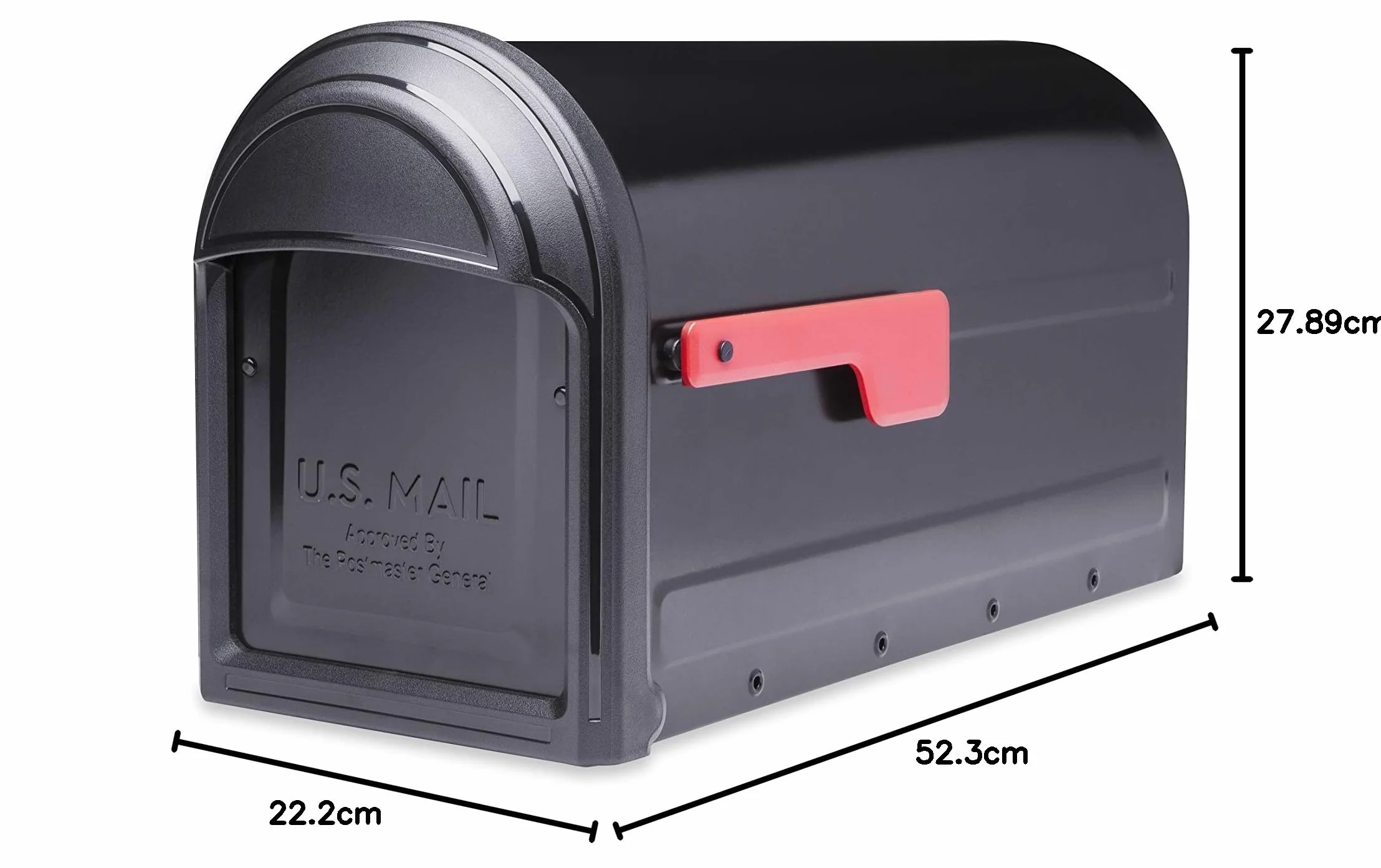 ARCHITECTURAL MAILBOXES Barrington Postmount skrzynka pocztowa czarna L