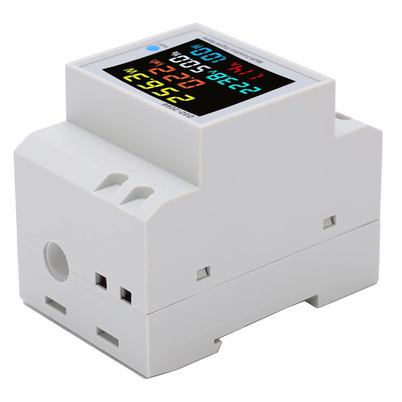 D52 2066 Watowy Licznik Godzin Kolorowy Ekran LCD Wbudowany Transformator Monitorowanie Elektryczne Jednofazowy Licznik Energii AC40.0 do 300.0V