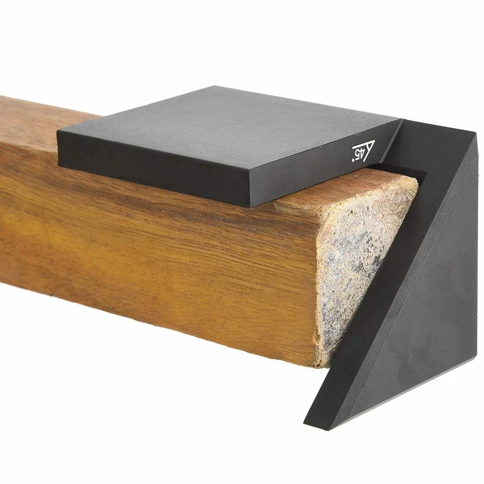 Zeichnungs-Reißnadel, schwarze Aluminiumlegierung 45-Grad-Winkel-Mittellinie für Holzbearbeitung