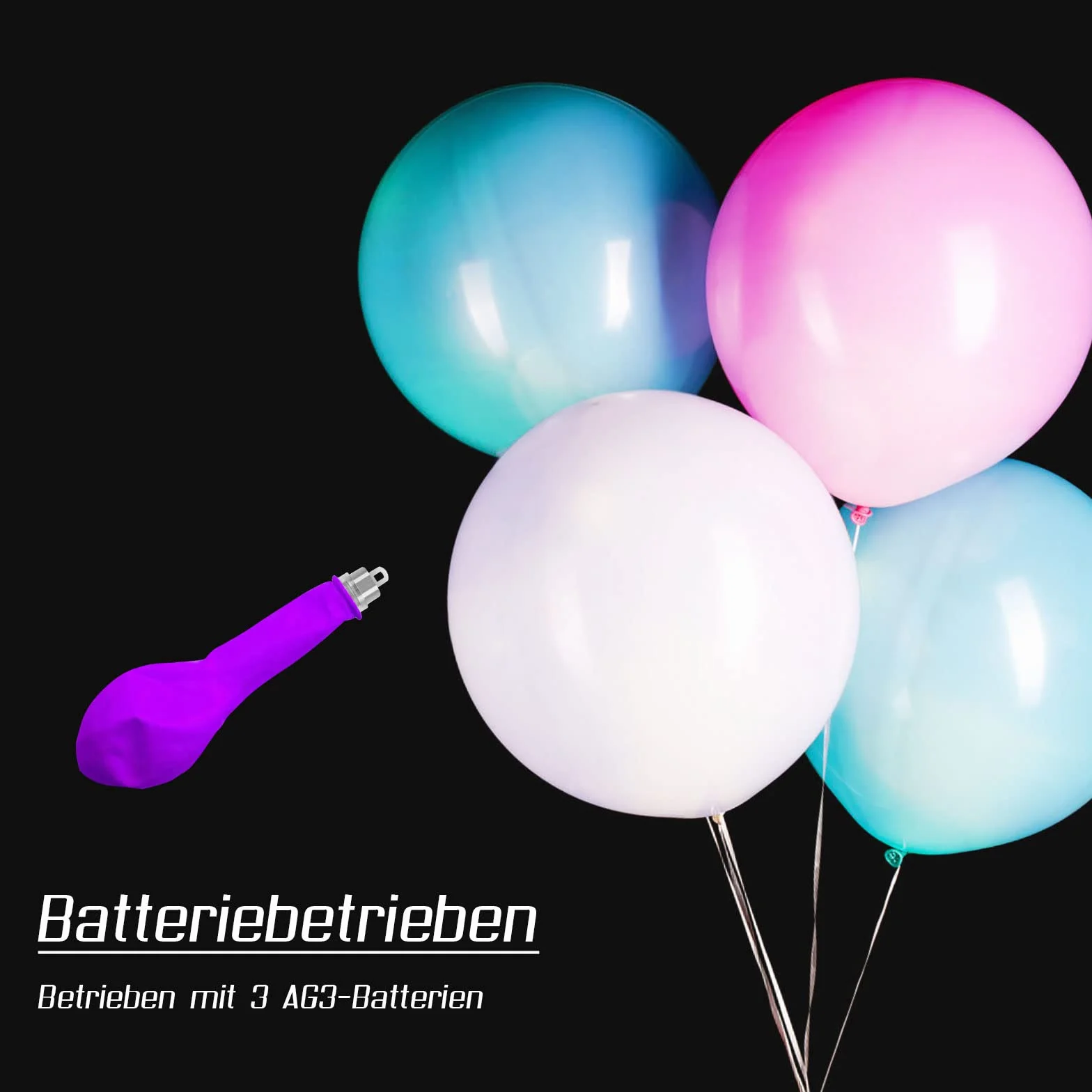 30 sztuk mini balonów LED, ciepła biel, do papierowych latarni, balonów, zasilanie bateryjne