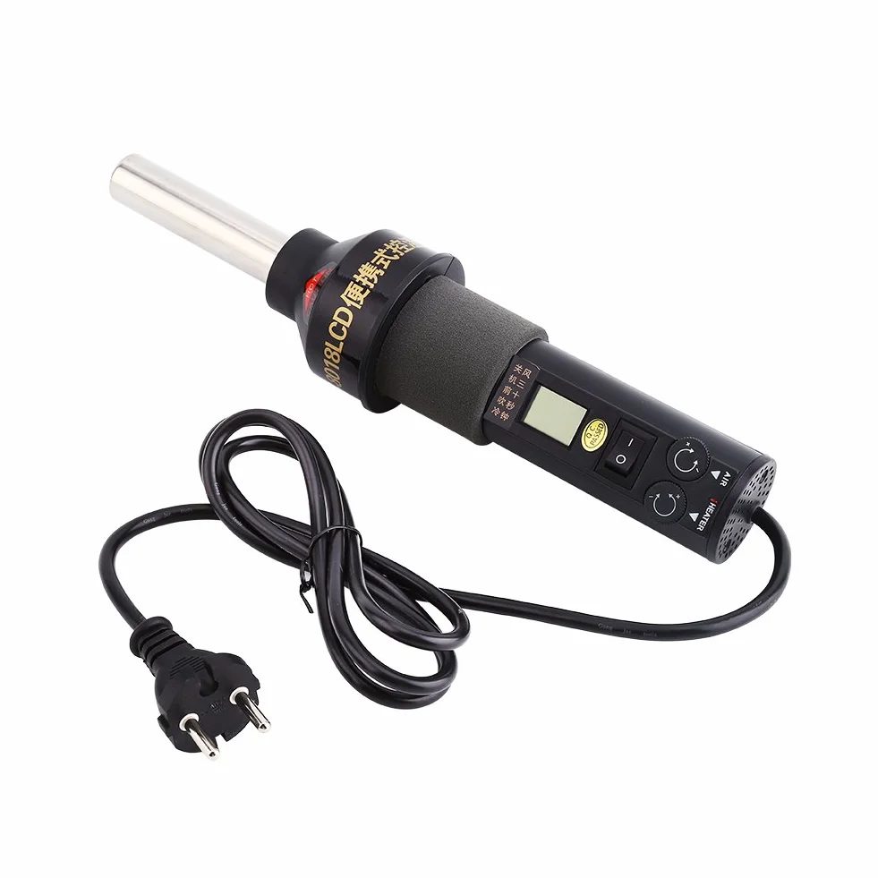Pistolet na gorące powietrze 450 W LCD 4 dysze regulator temperatury