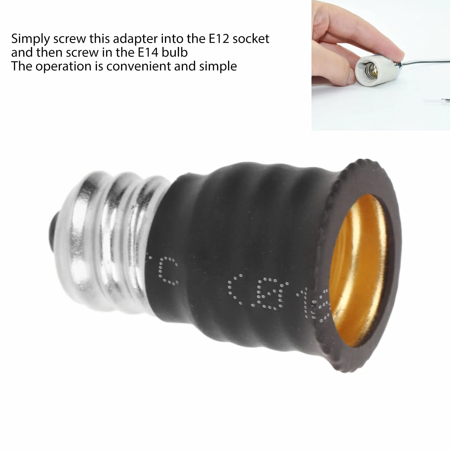 Adapter żarówki, 6 szt. Adapter E12 do E14 Adapter żarówki Konwerter do Garaży Sypialnie Pokoje Dzienne Kuchnie Korytarze