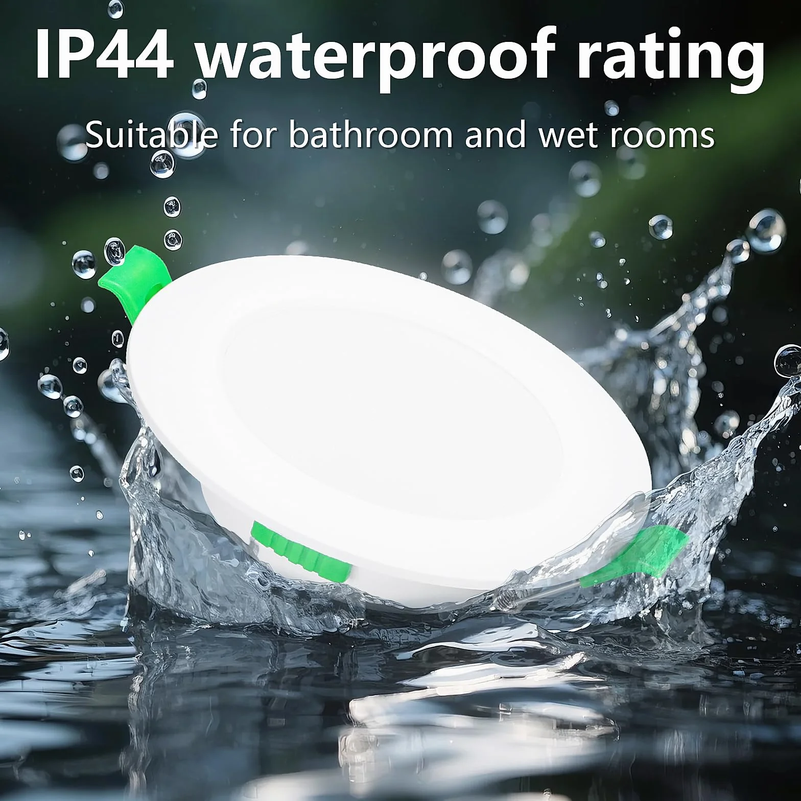 Wbudowane reflektory LED 6 szt., możliwość ściemniania 7 W, 220 V-240 V IP44 Lampa sufitowa LED do łazienki, kuchni, 3000K/4000K/6500K, białe 6 sztuk