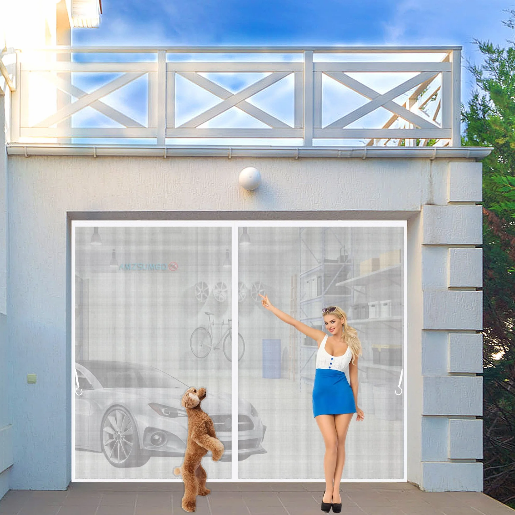 Magnetic Screen Door 170 x 200 cm Heavy Duty Mosquito Net for Balcony Patio