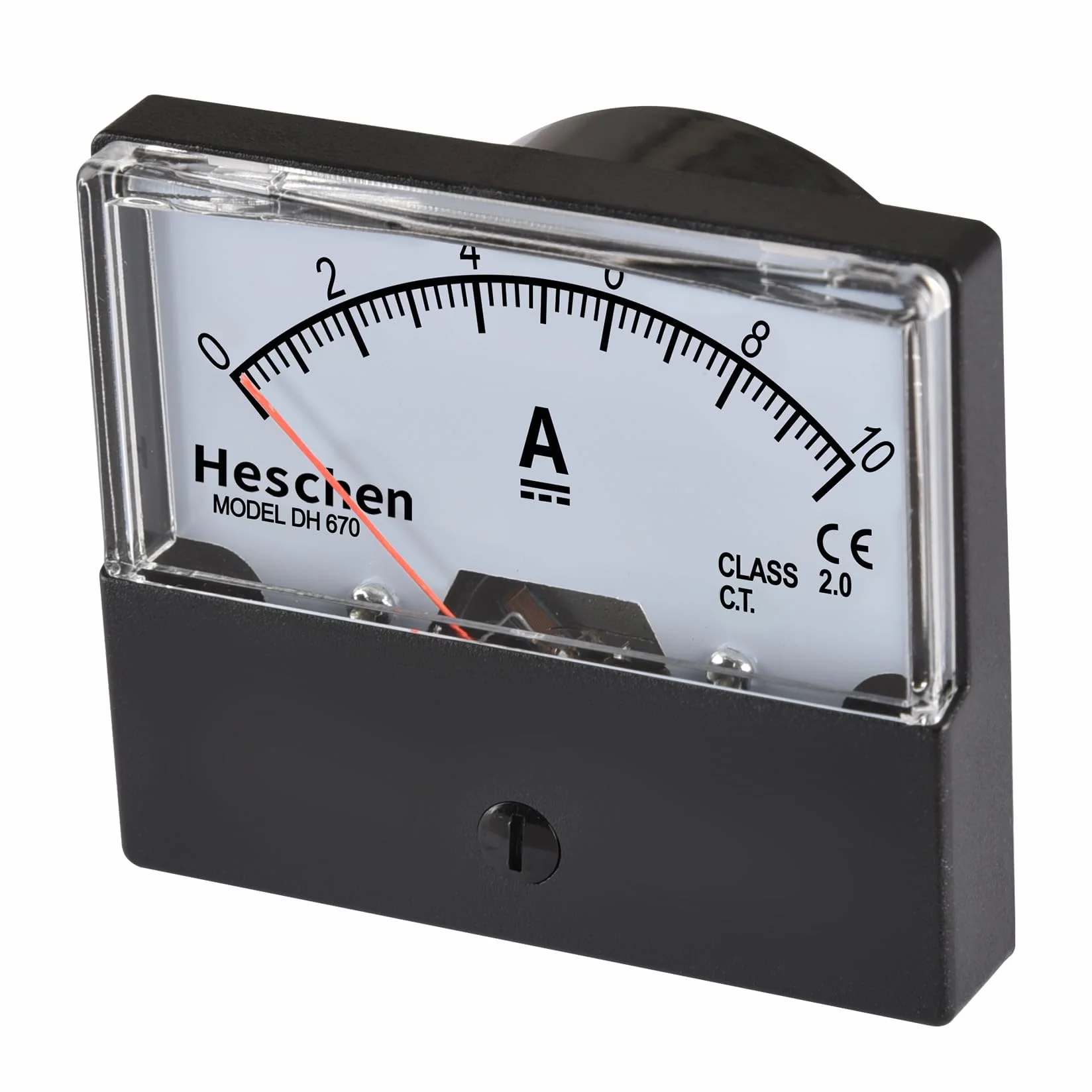 Heschen Single Panel Mounted Prąd miernik amperomierz tester DH 670 DC 10 A klasa 2.0