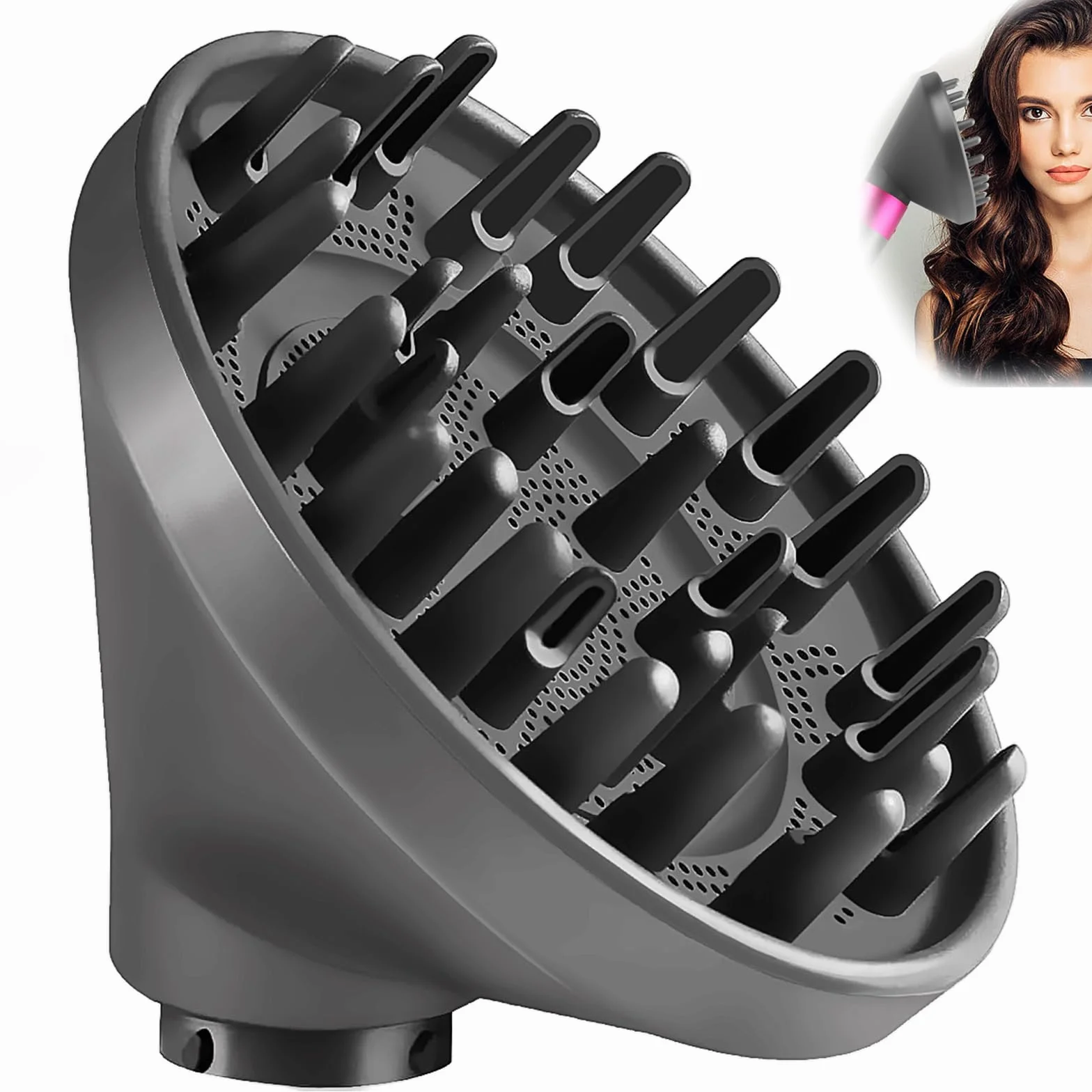 Dyfuzor nakładki do Dyson Airwrap Styler HS05 HS03 HS01, przekształcalne do Airwrap Styler w suszarkę do włosów, dysza dyfuzora, nasadka do suszarki do włosów