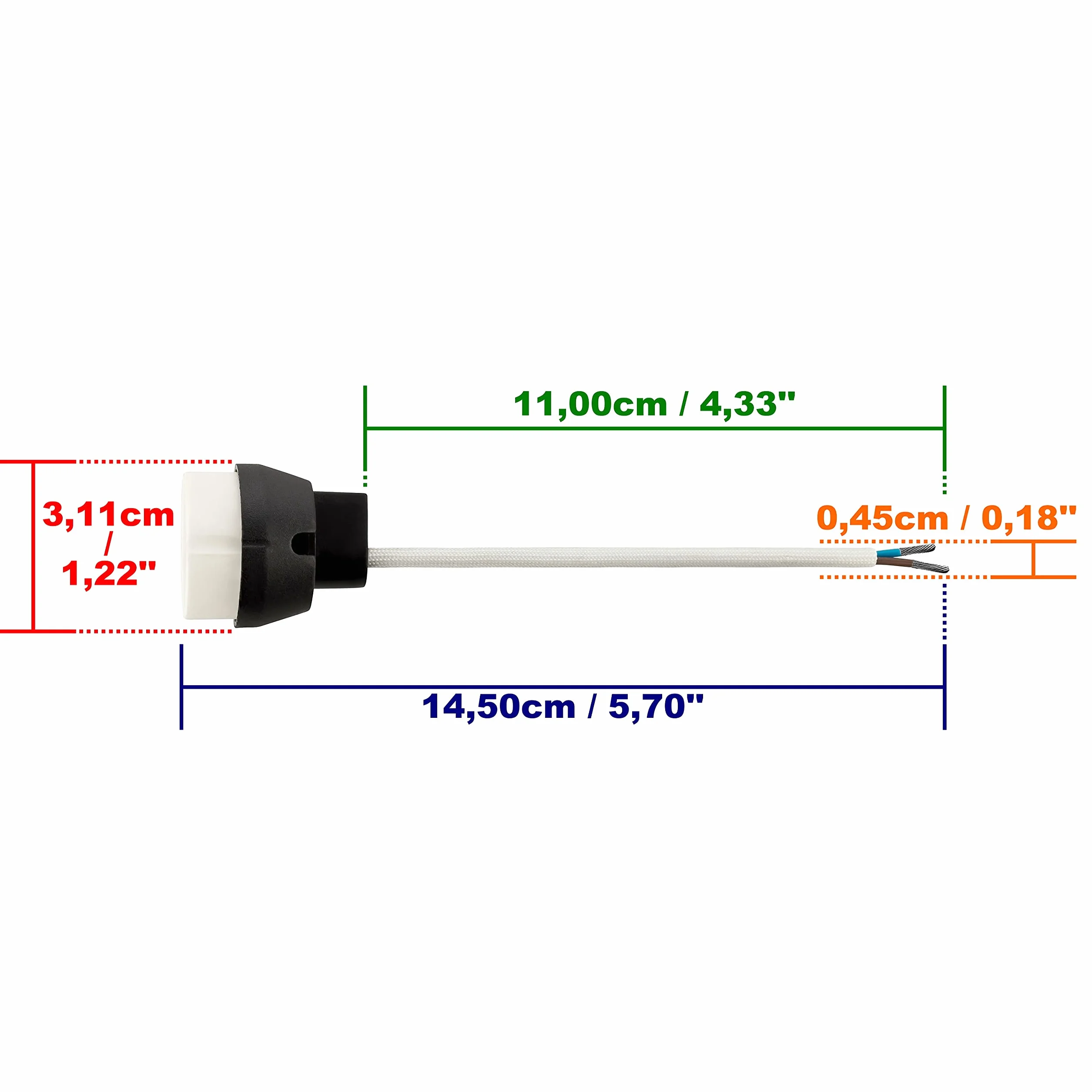 ISOLATECH GU10 ognioodporne gniazda ceramiczne VDE RoHS 230-250V 2A 100W 0,75mm 10 sztuk