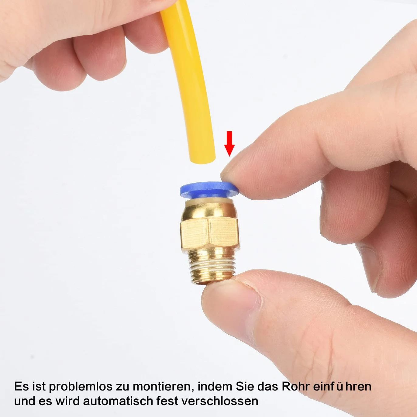 Złącze wtykowe szybkozłącze pneumatyczne G1/8" x 6 mm 5 sztuk złączka śrubowa wtykowa