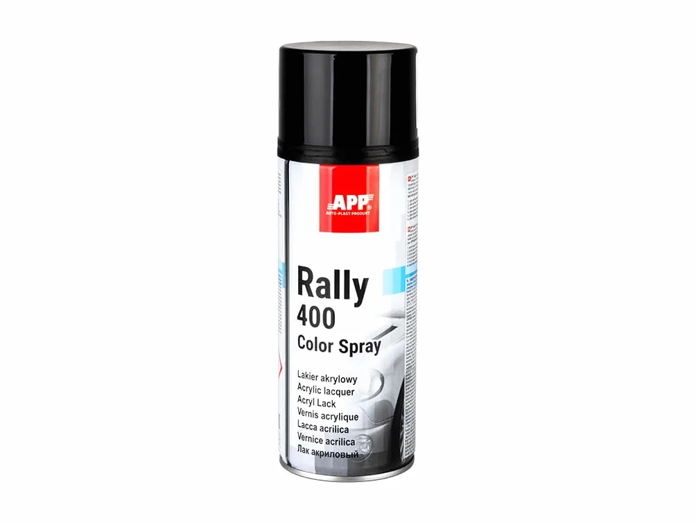APP Rally 400 Color Spray Lakier akrylowy czarny połysk 400ml