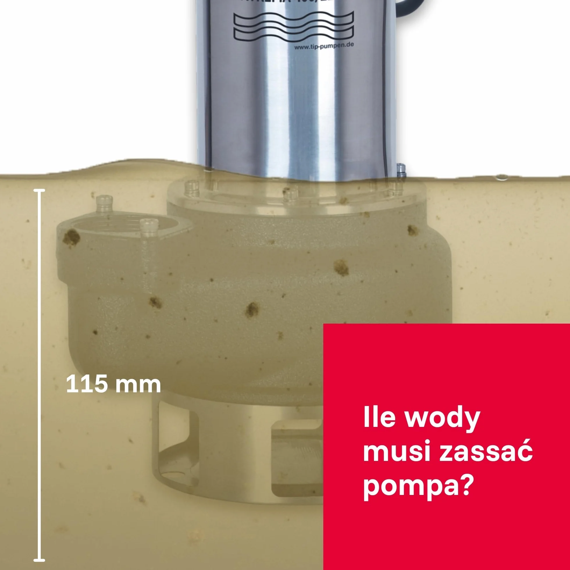 T.I.P. Extrema 400/11 CX Pompa zatapialna do wody brudnej 24 000 l/h stal nierdzewna