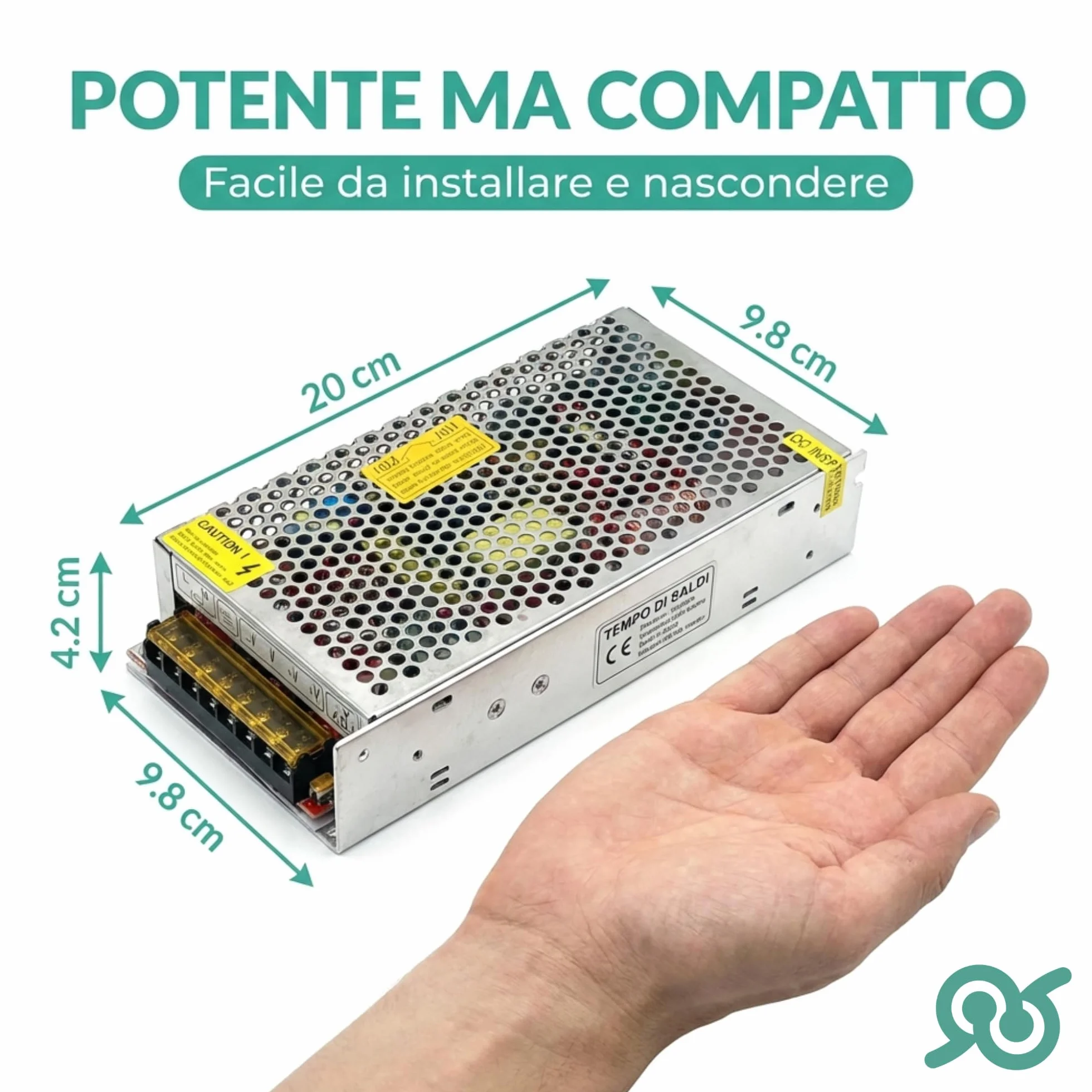 TEMPO DI SALDI Zasilacz 10 A 12 V do stabilizowanych taśm LED 220 V 120 W