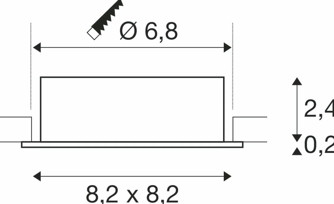 SLV TRIA 68 Lampa Sufitowa LED Gu10 10W Biała Kwadratowa