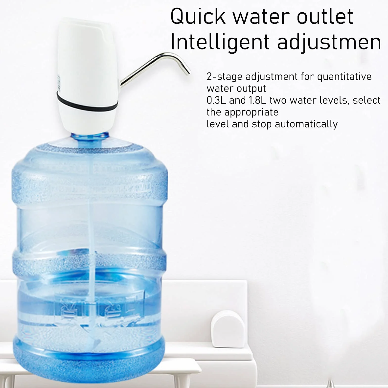 Automatyczna pompa dozownika do butelek na wodę pitną 0,3L 1,8L 2 poziomy regulacji