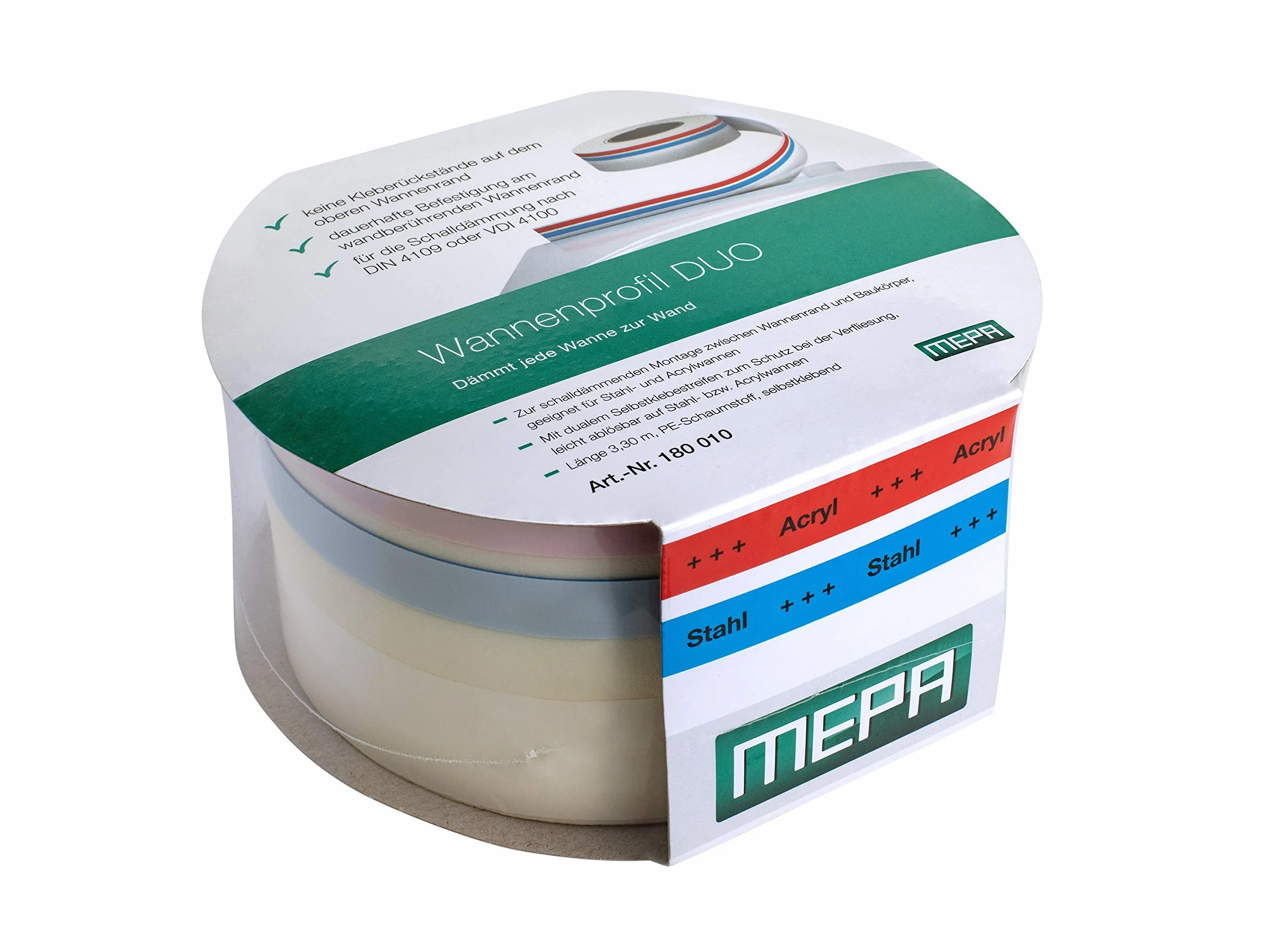 MEPA Profil wanny DUO z pianki PE, długość 3,30 m - 180010