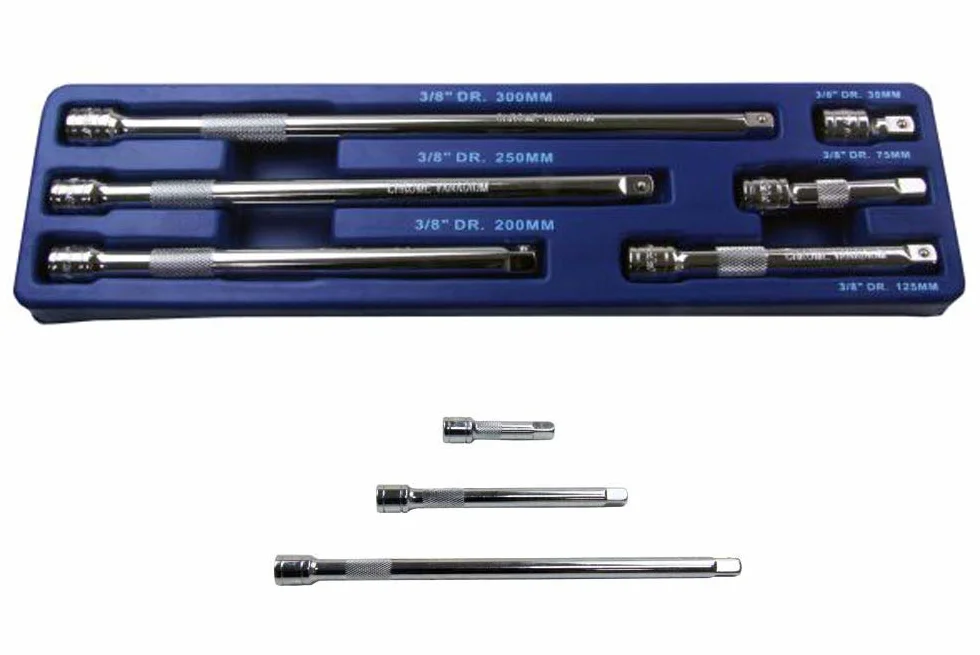 US PRO 6 PC 3/8'' DR. Przedłużacz BAR Zestaw 38, 75, 125, 200, 250, 300 mm