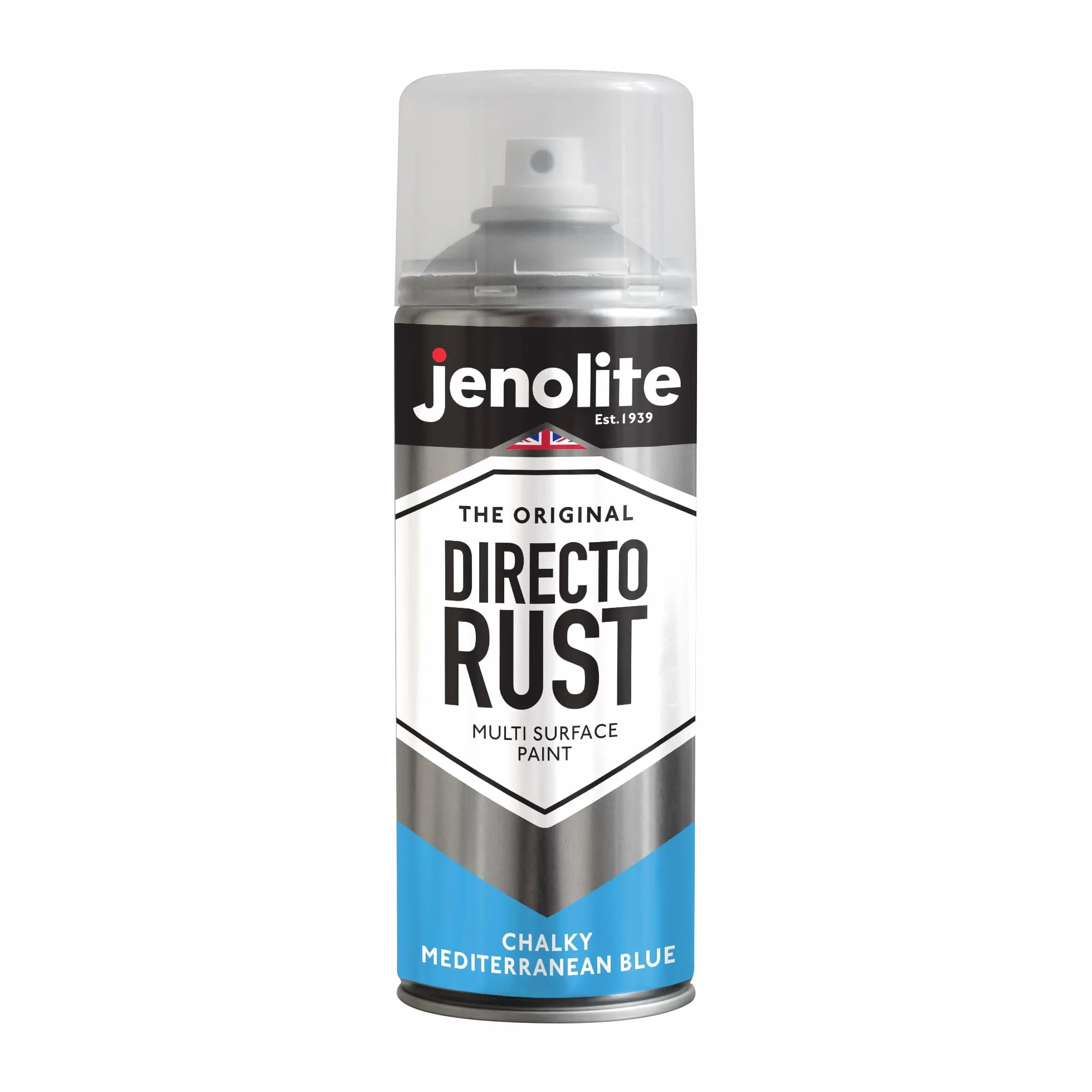JENOLITE Farba w sprayu ogrodowym CHALKY MEDITERRANEAN BLUE 400 ml kredowa farba wielopowierzchniowa
