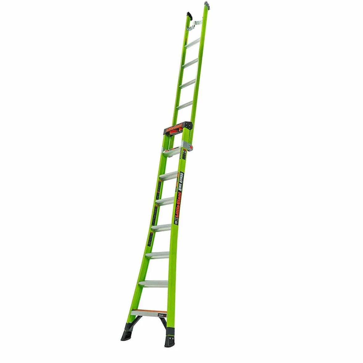 Little Giant King Kombo drabina 3 w 1, 5+4 stopnie z obrotową podkładką, zielona