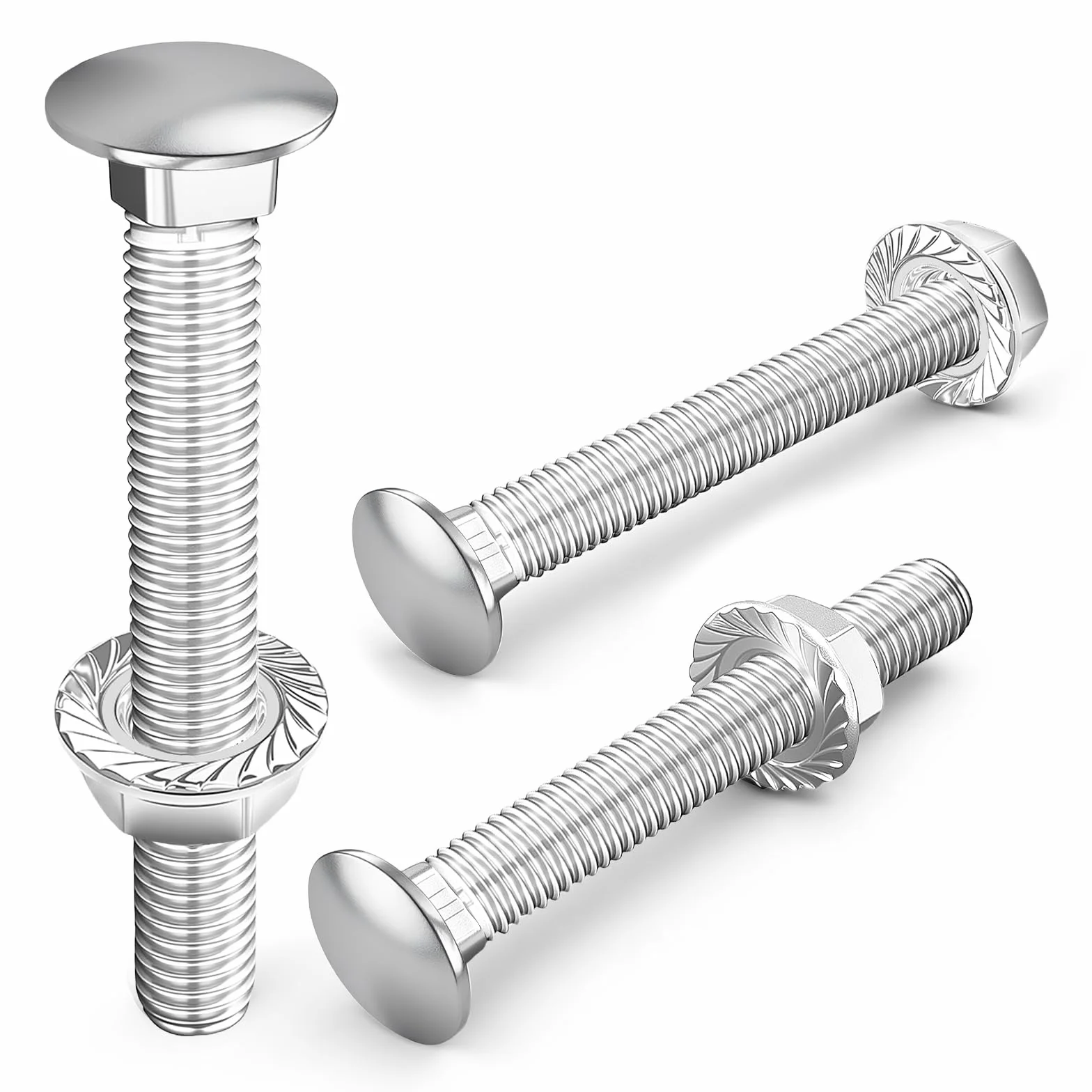 Śruby zamkowe M6 x 60 mm ocynkowane DIN 603, stal nierdzewna, do bramy, mebli, przemysłu