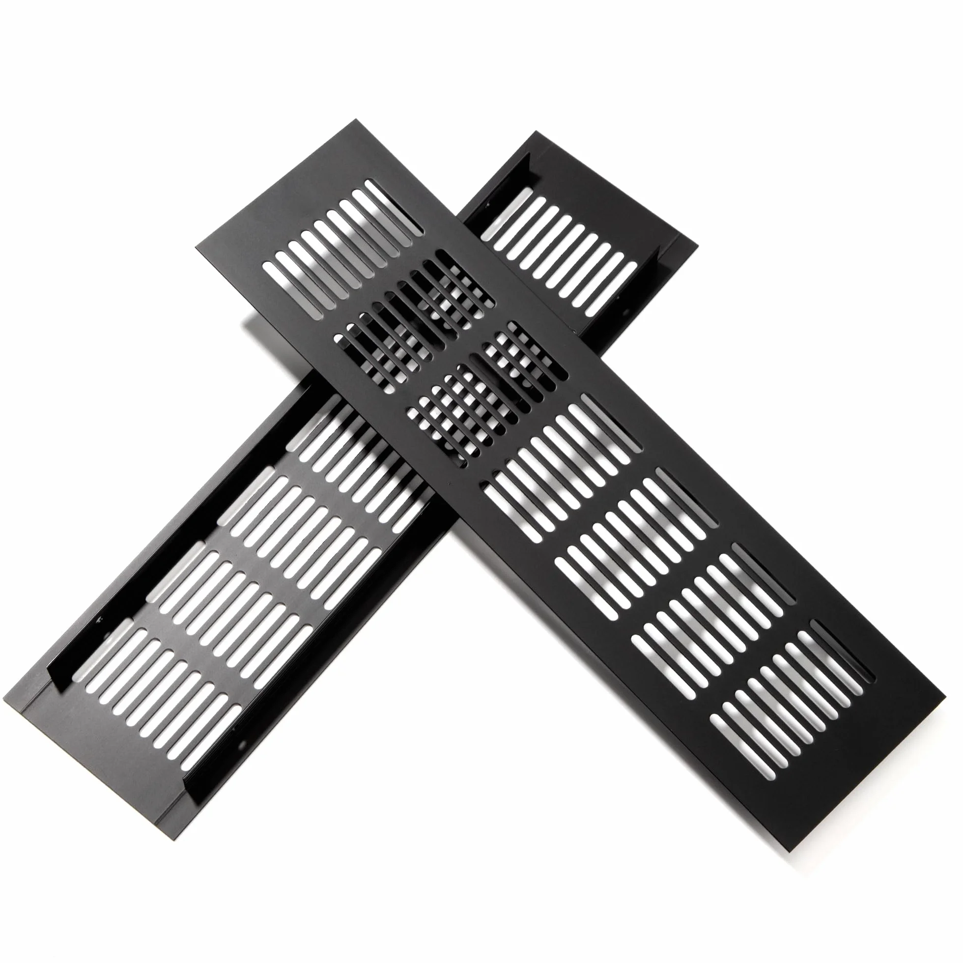 Kratka wentylacyjna aluminiowa prostokątna czarna 30 x 8 cm