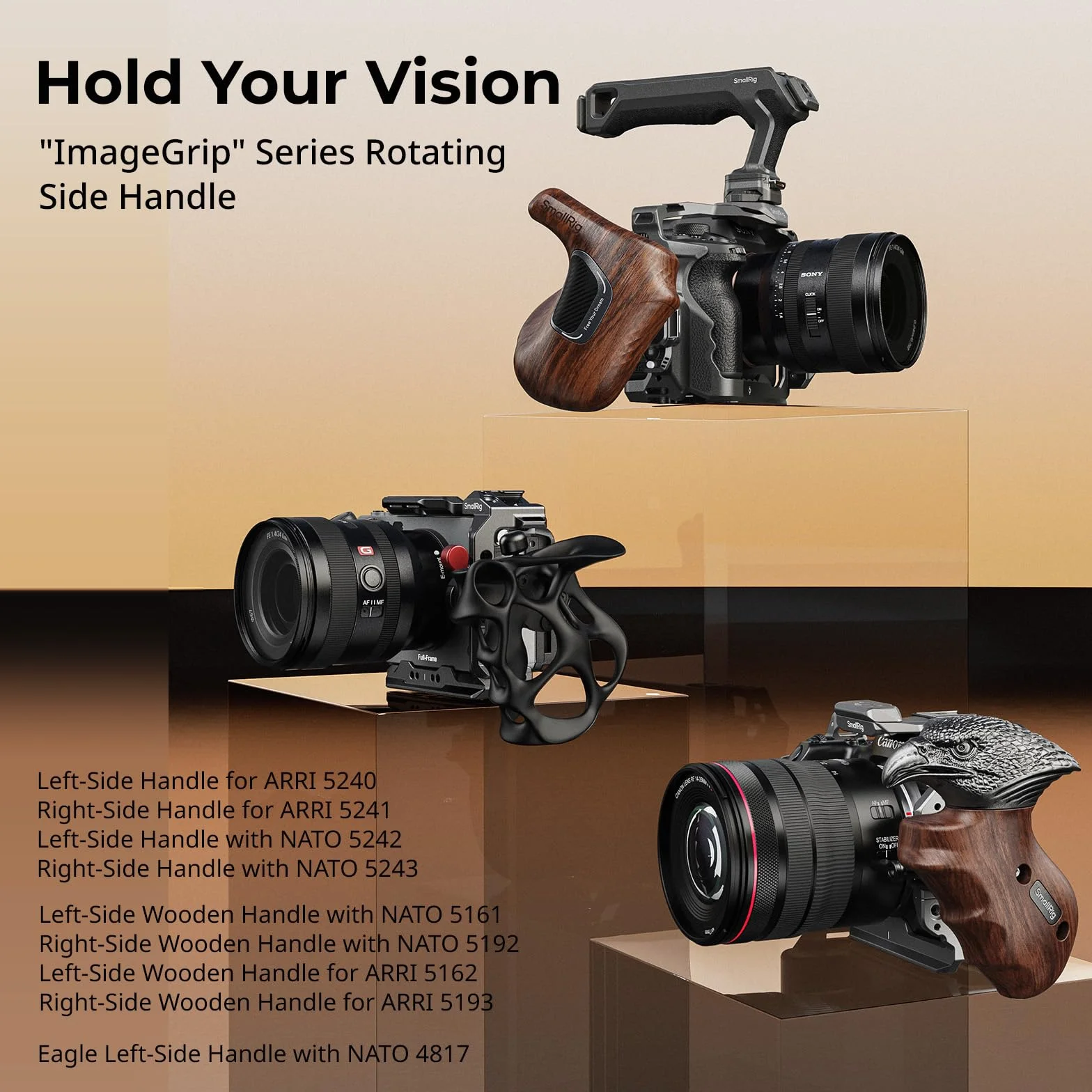 SMALLRIG obrotowy uchwyt 360° z pustym wnętrzem do ARRI udźwig 15 kg 5240