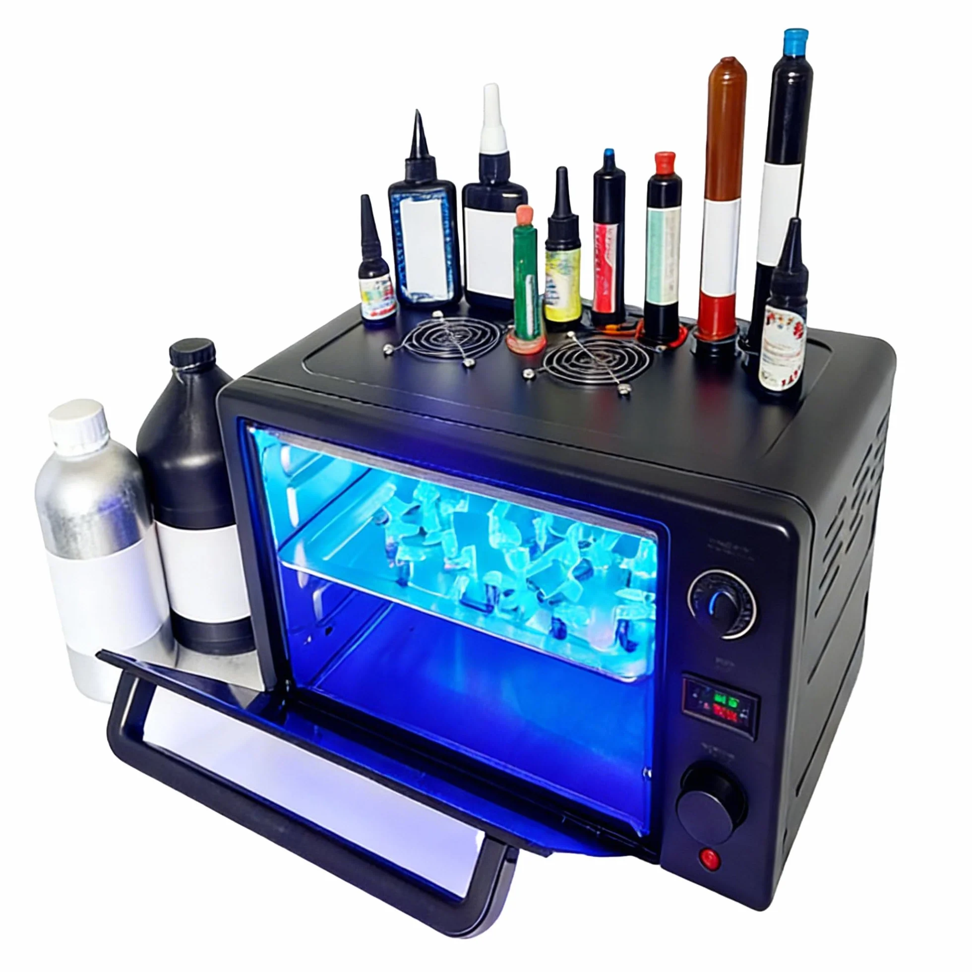 Piec do utwardzania UV 180W 365-400nm Kompaktowa Skrzynka Świetlna UV z Cyfrowym Timerem LCD