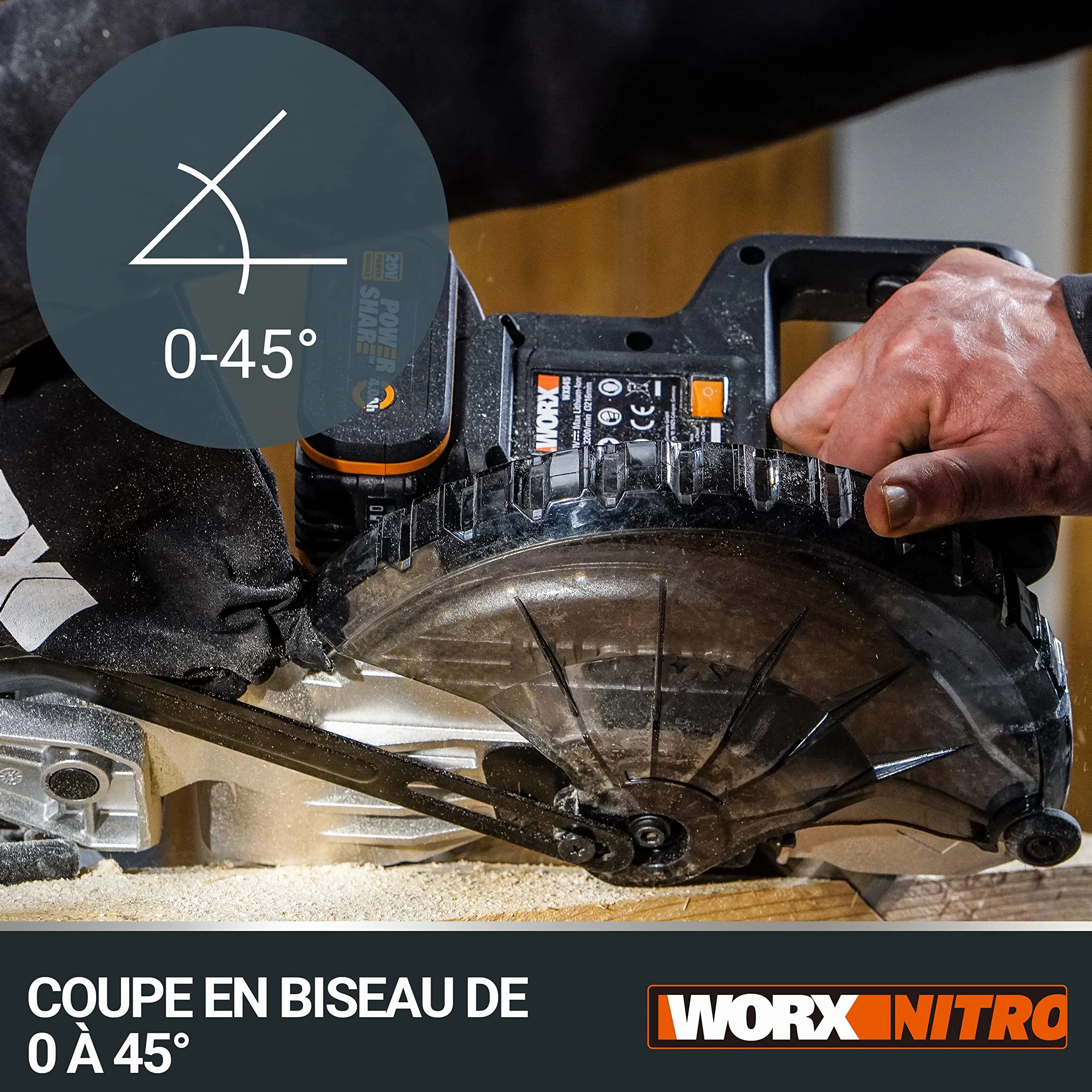 WORX WX845.9 akumulatorowa piła ciągnąca ukośnica 20 V