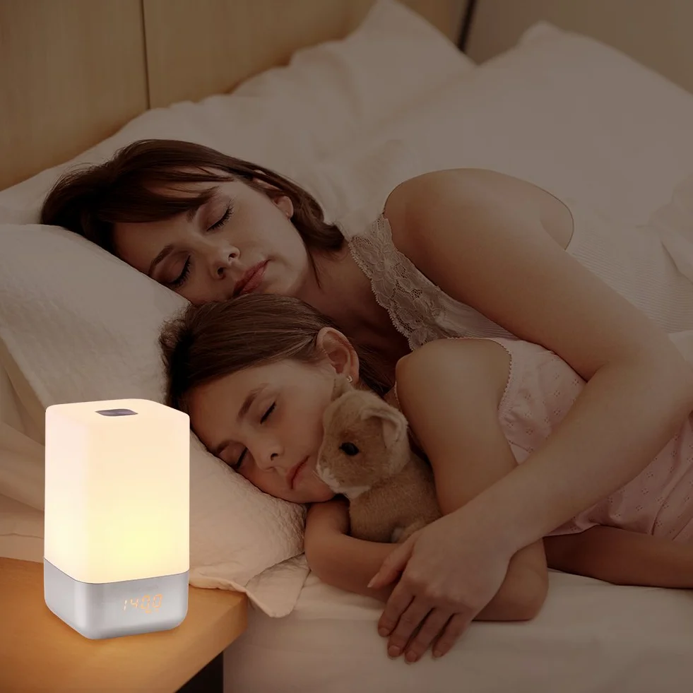 WakeUp Lekki Budzik Kolorowy Wschód Słońca Symulacja Lampka Nocna Alarm Słoneczny