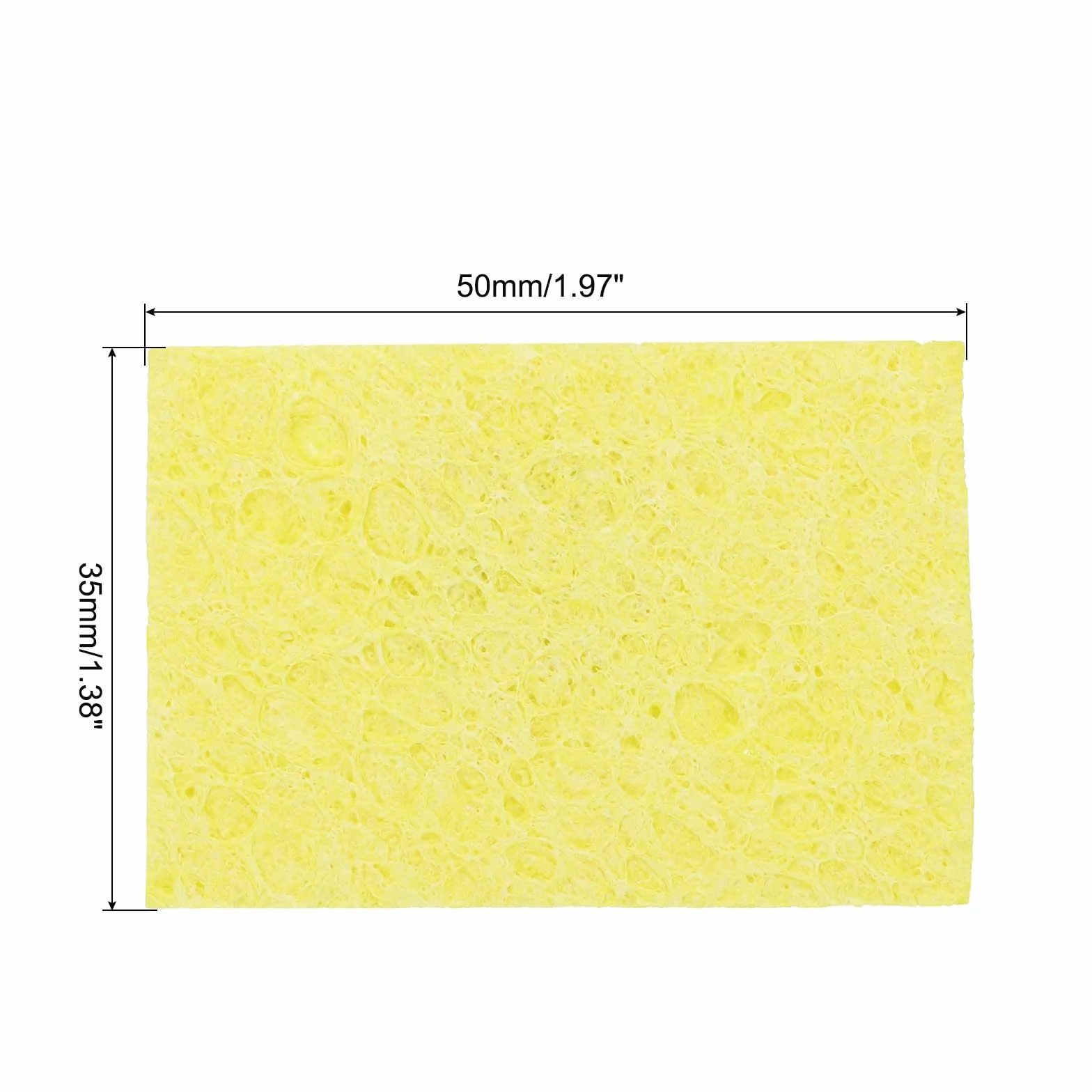 QUARKZMAN Gąbka lutownicza 25 szt. 5 x 3,5 cm prostokątna żółta podkładka czyszcząca