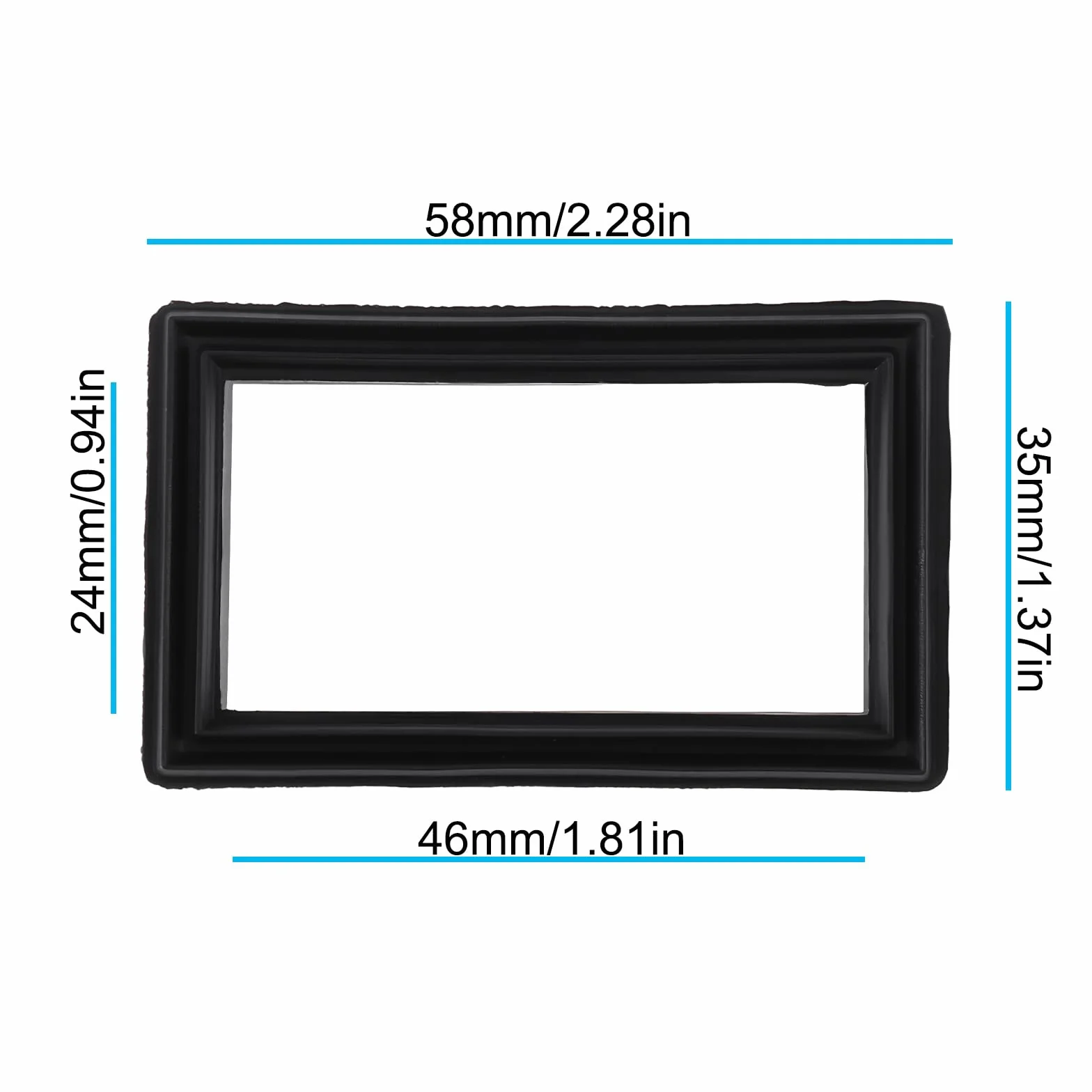 Gumowa podkładka przelewowa prostokątna 58 x 35 mm do zlewu