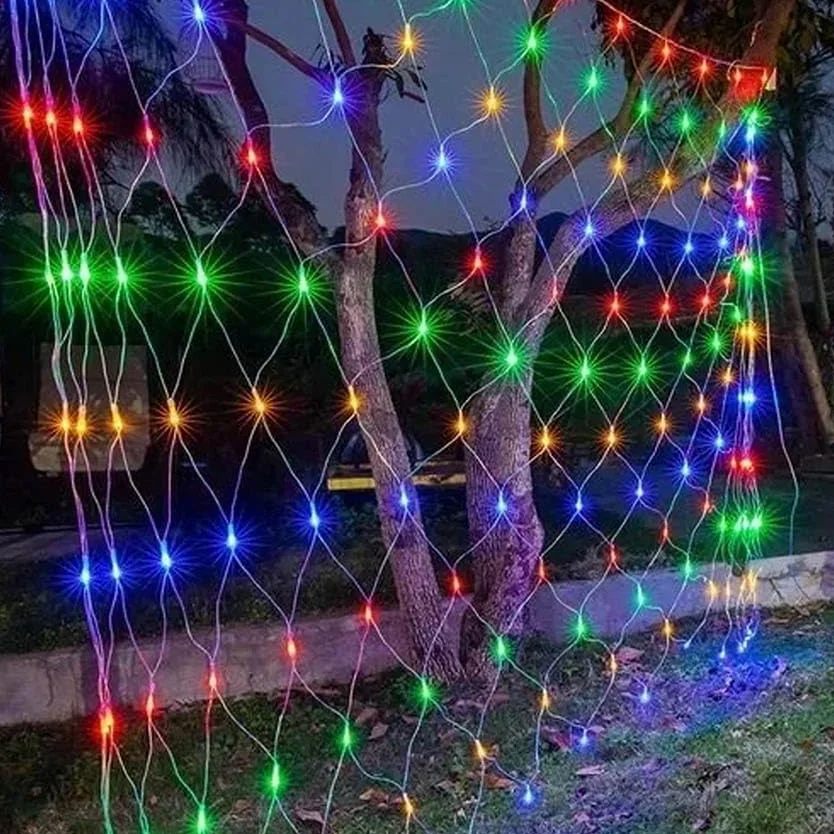 Łańcuch świetlny LED 5m 50 diod IP44 8 trybów migania przezroczysty kabel