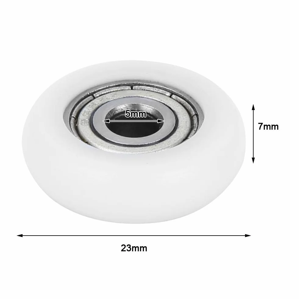 Łożysko kulkowe nylonowe 5x23x7 mm MR115 do drzwi prysznicowych 10 szt.
