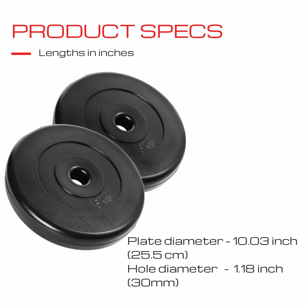 2,5 kg / 5 kg / 10 kg Obciążenia do Sztangi/Hantli 30mm - 10, 15, 20, 30kg Zestaw Talerze Wagowe - Zestaw Obciążeń Bitumicznych