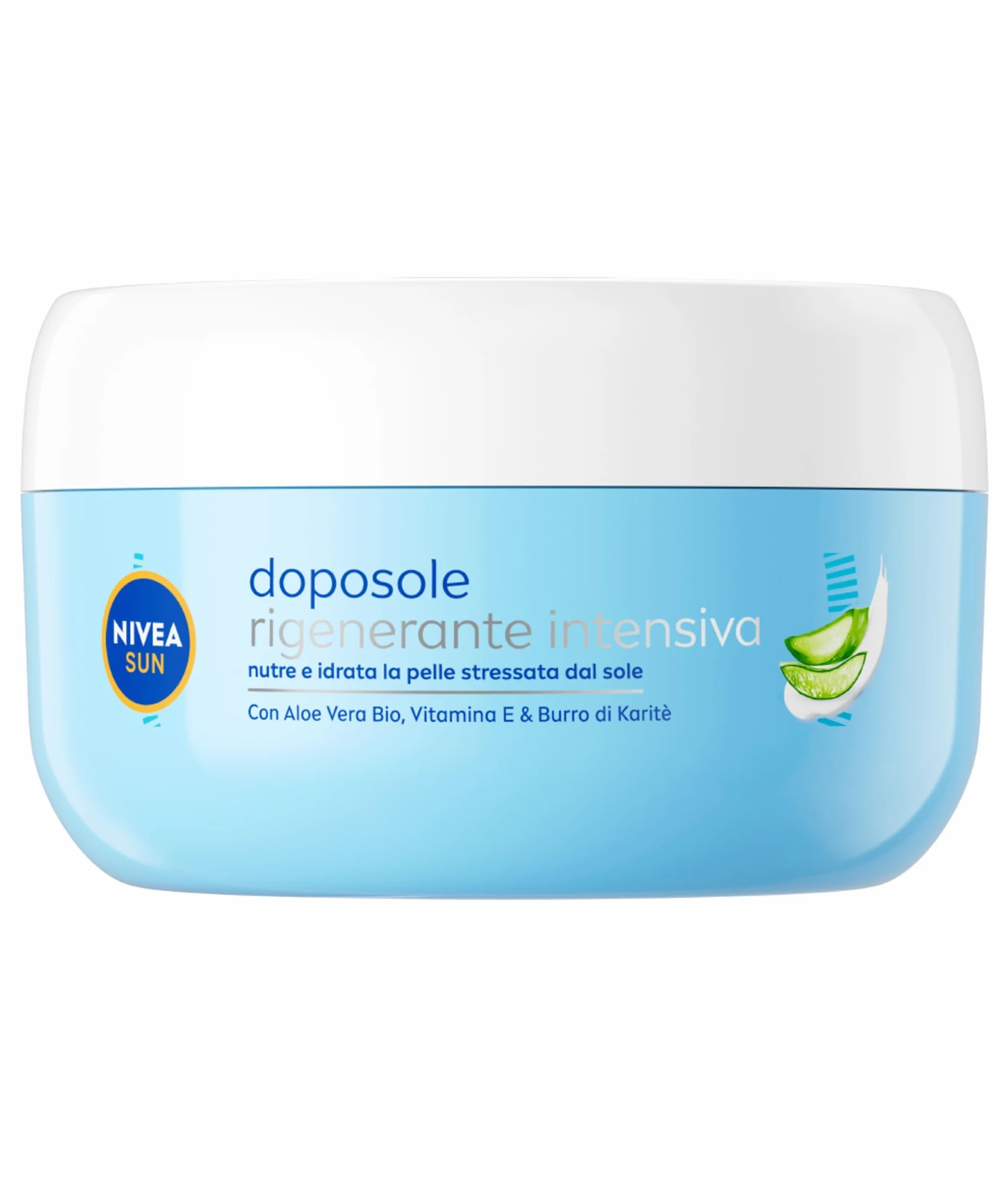 NIVEA SUN intensywny krem po opalaniu regenerujący 300 ml, krem po opalaniu ciała z aloesu bio, kwas hialuronowy i witamina E, krem do ciała nawilżający i orzeźwiający