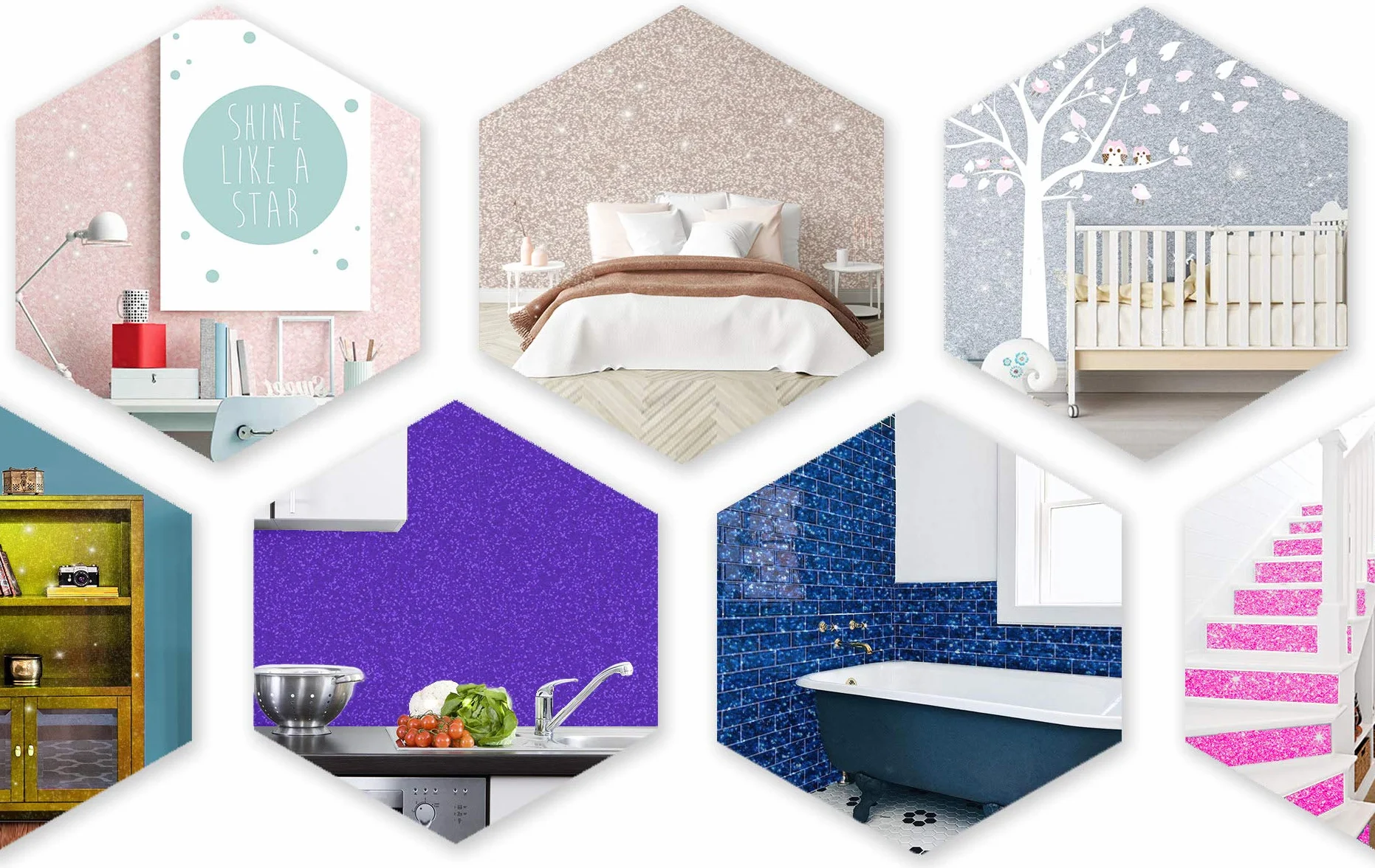 My Glitter Wall Glitter 150G Złoty do farby emulsyjnej, błyszczące dekoracje ścienne