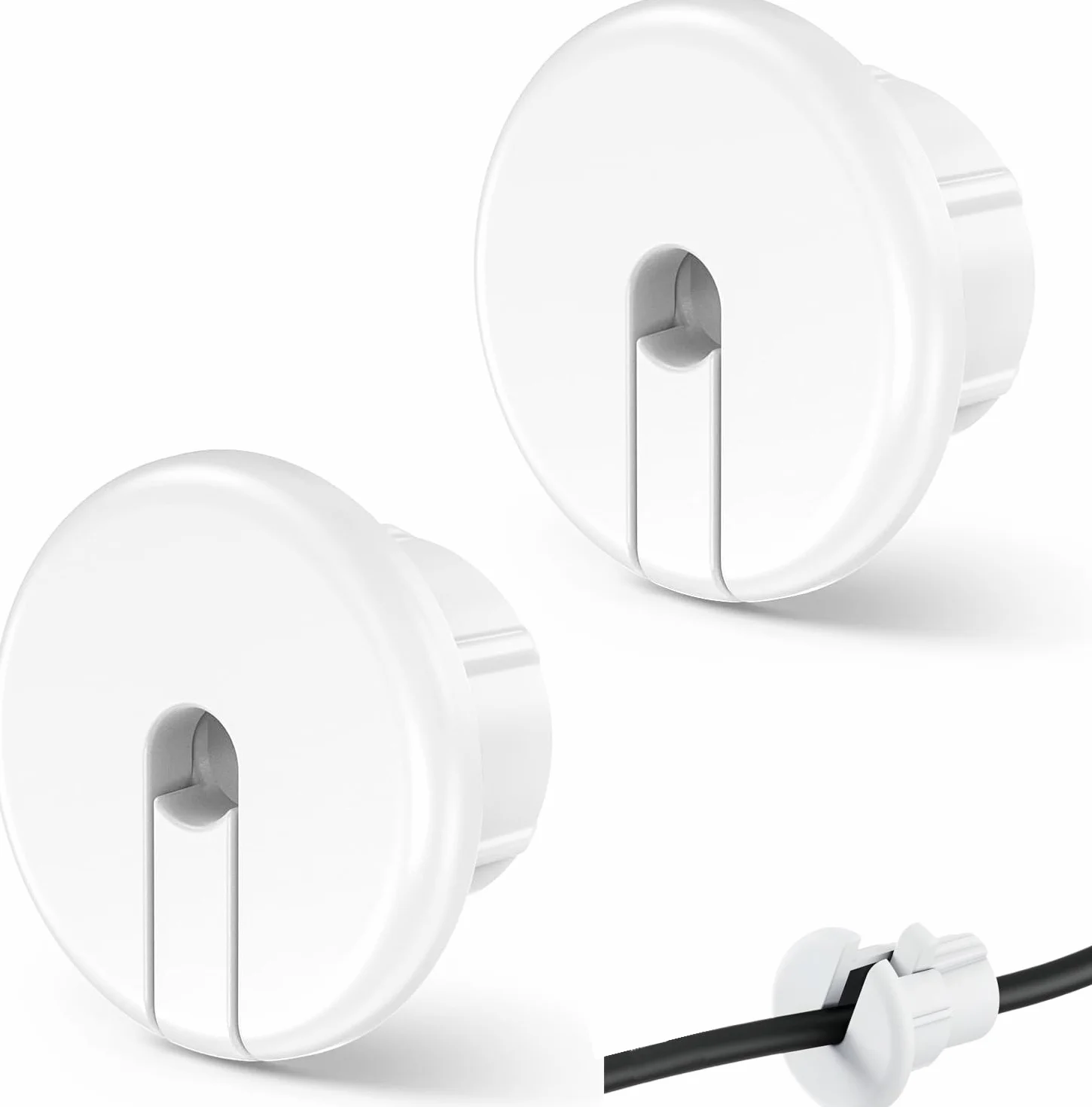 Przepusty ścienne kablowe Grommet biały do Ethernet