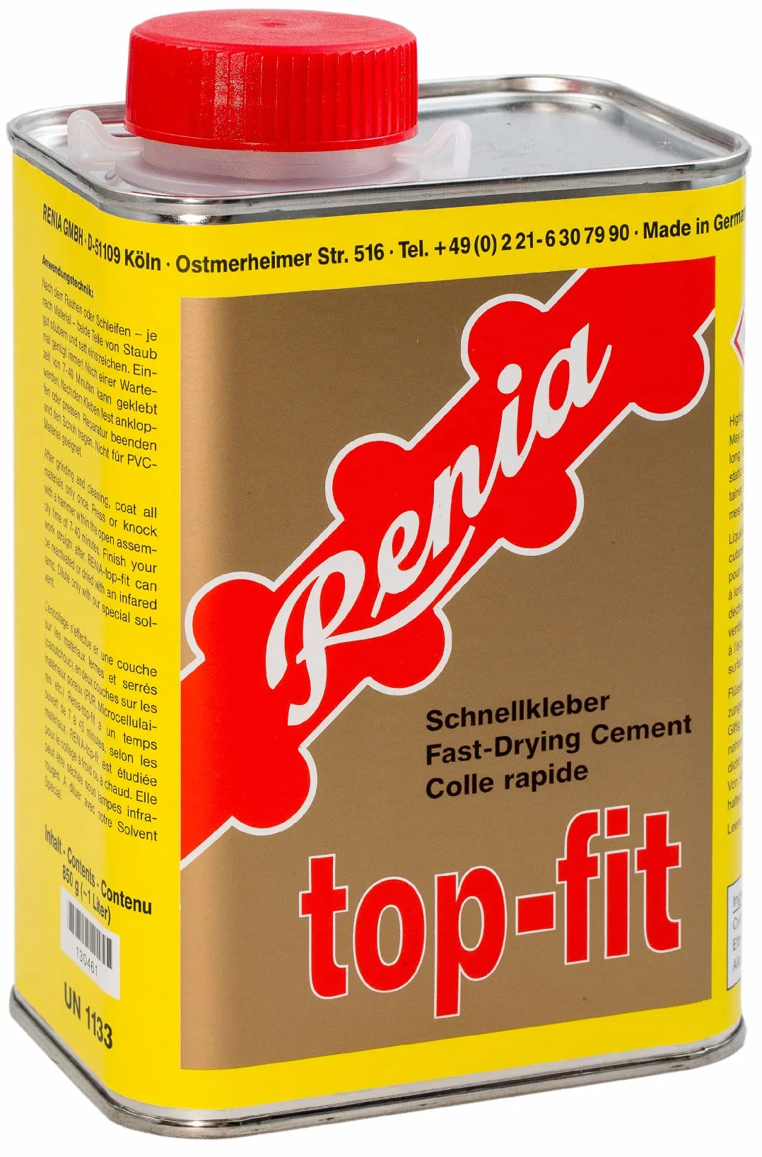 Renia Klej odporny na przywieranie Top Fit – puszka 850 g z pędzelkiem do kleju (tylko do użytku komercyjnego)