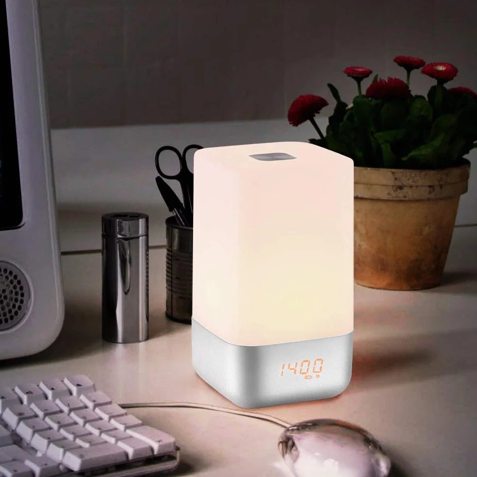 WakeUp Lekki Budzik Kolorowy Wschód Słońca Symulacja Lampka Nocna Alarm Słoneczny