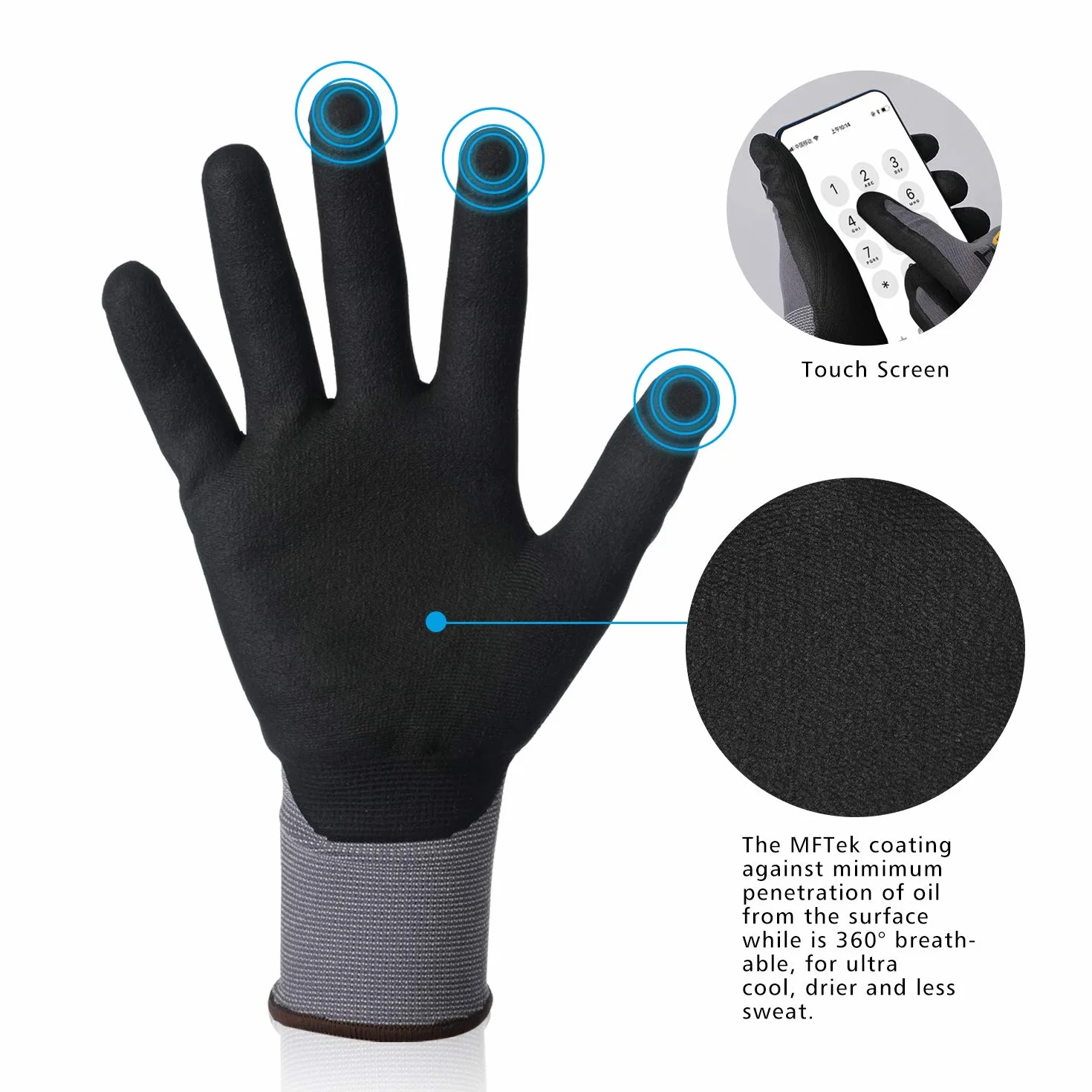 Rękawice robocze SF001TS Smart Touch 12 par rozmiar 10/XL