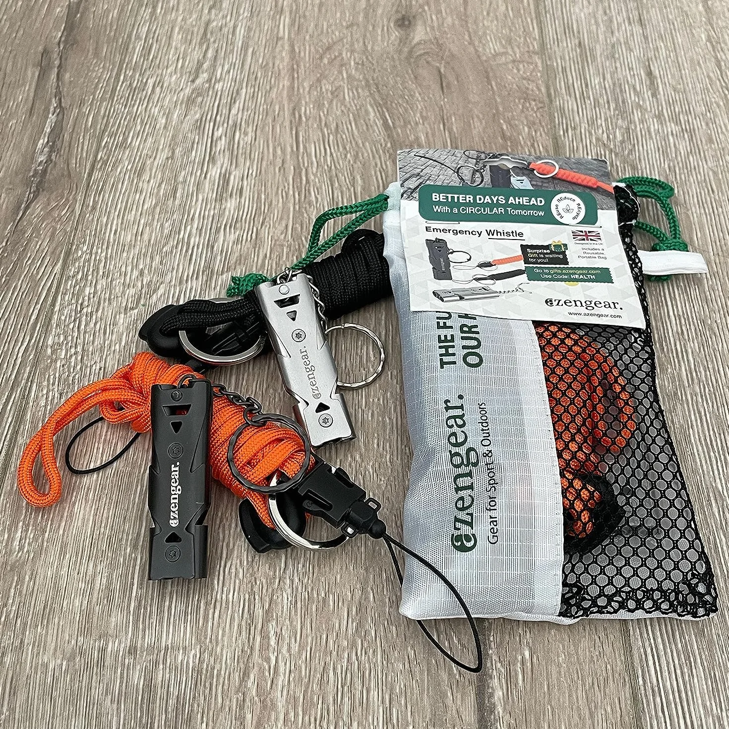 Głośny gwizdek ze sznurkiem i brelokiem do kluczy Paracord - Łatwy cios, stal nierdzewna - Dźwięk 150 dB w nagłych wypadkach, spacery z psem w ciemności, bezpieczeństwo, trening, kemping na świeżym powietrzu